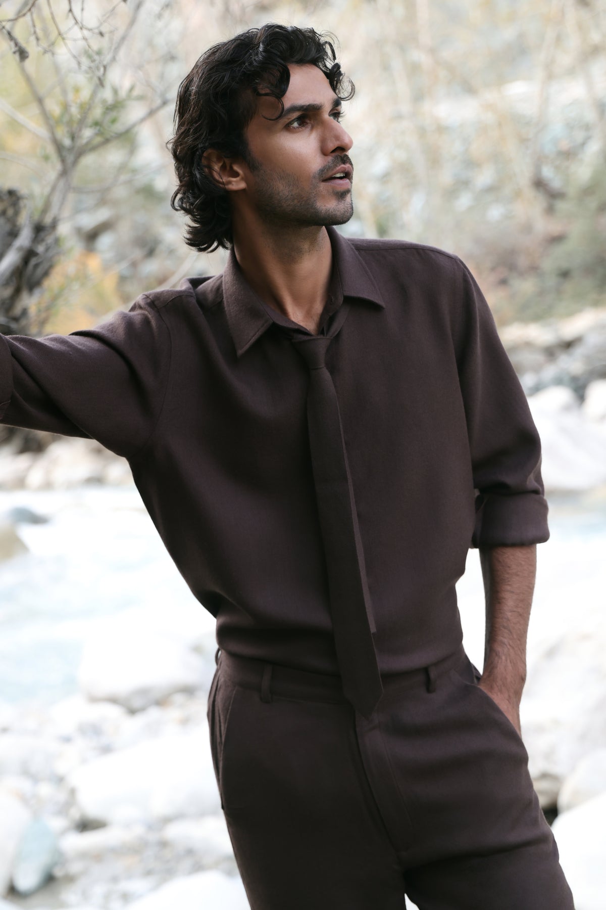 Fallow Woollen Shirt- MAN (Cocoa)