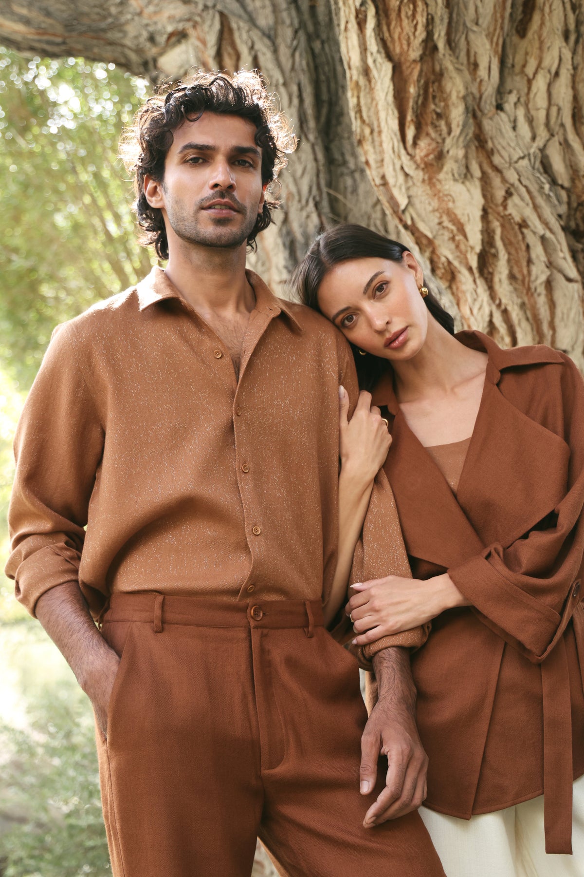 Autumn Chill Woollen Shirt- MAN (Maple)