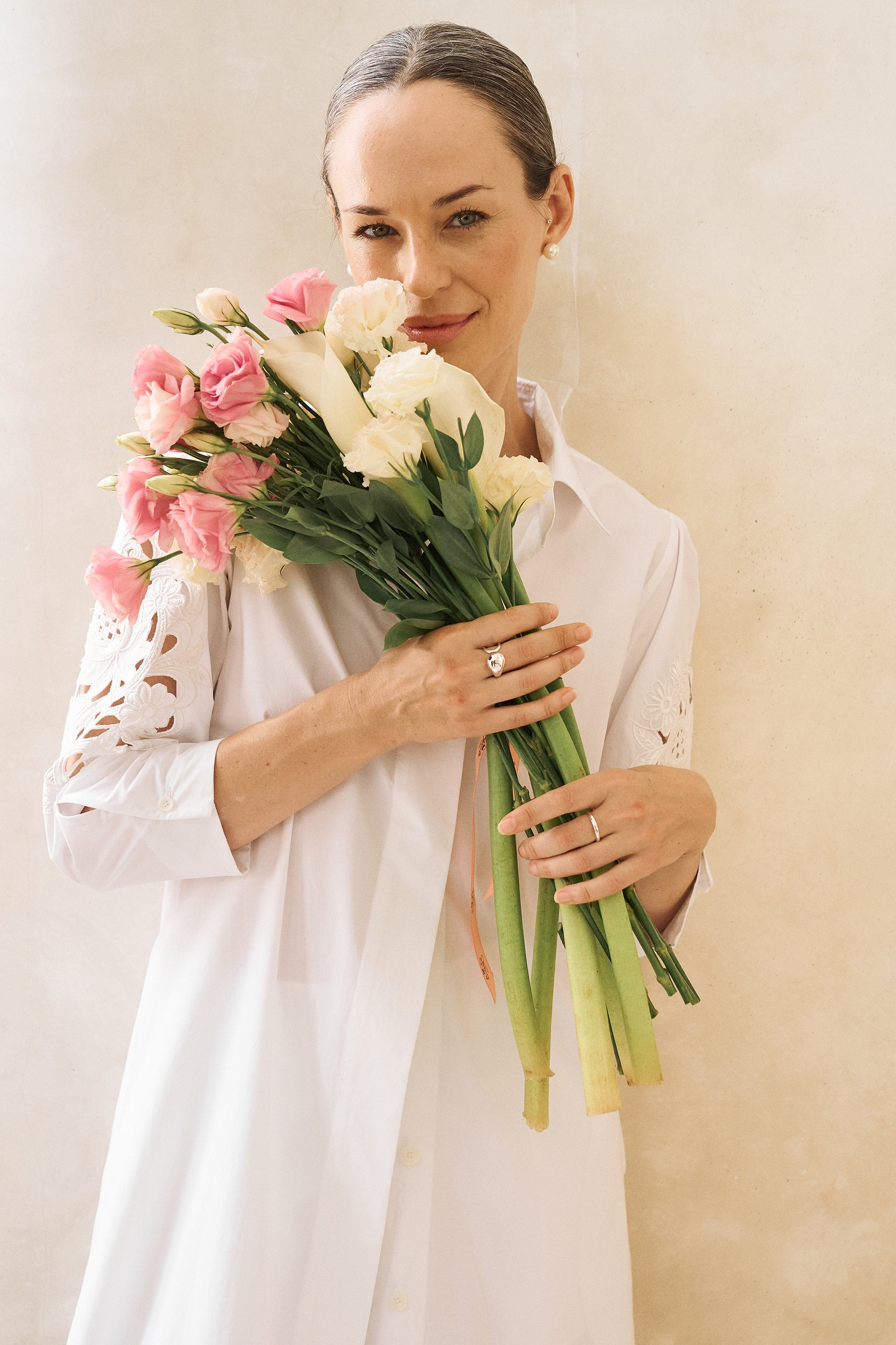 Soft Power Dress (White) & Spring Air Pants (White)