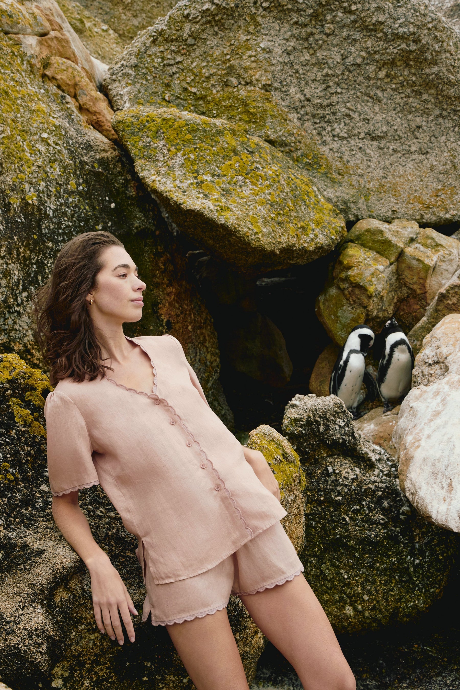 Springbok Top (Rose) & SAND Outwear Shorts (Rose)