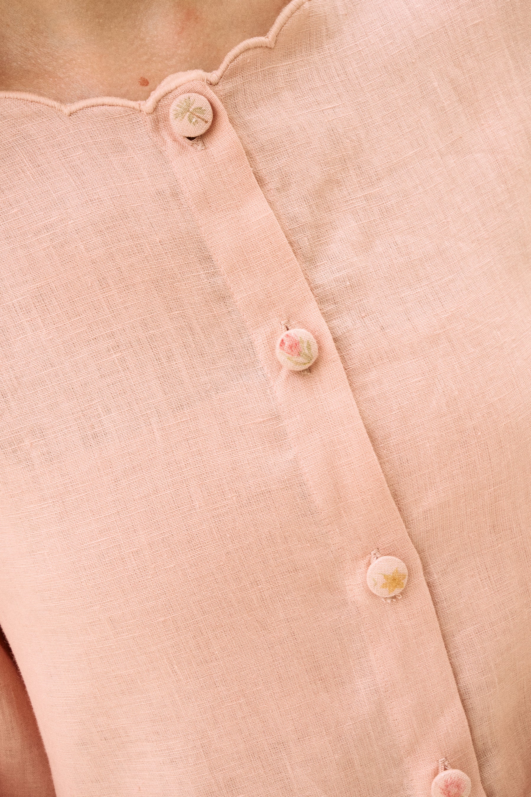 Summer Cooler Shirt & Daydream Shorts (Dusty Pink Postcards Print)
