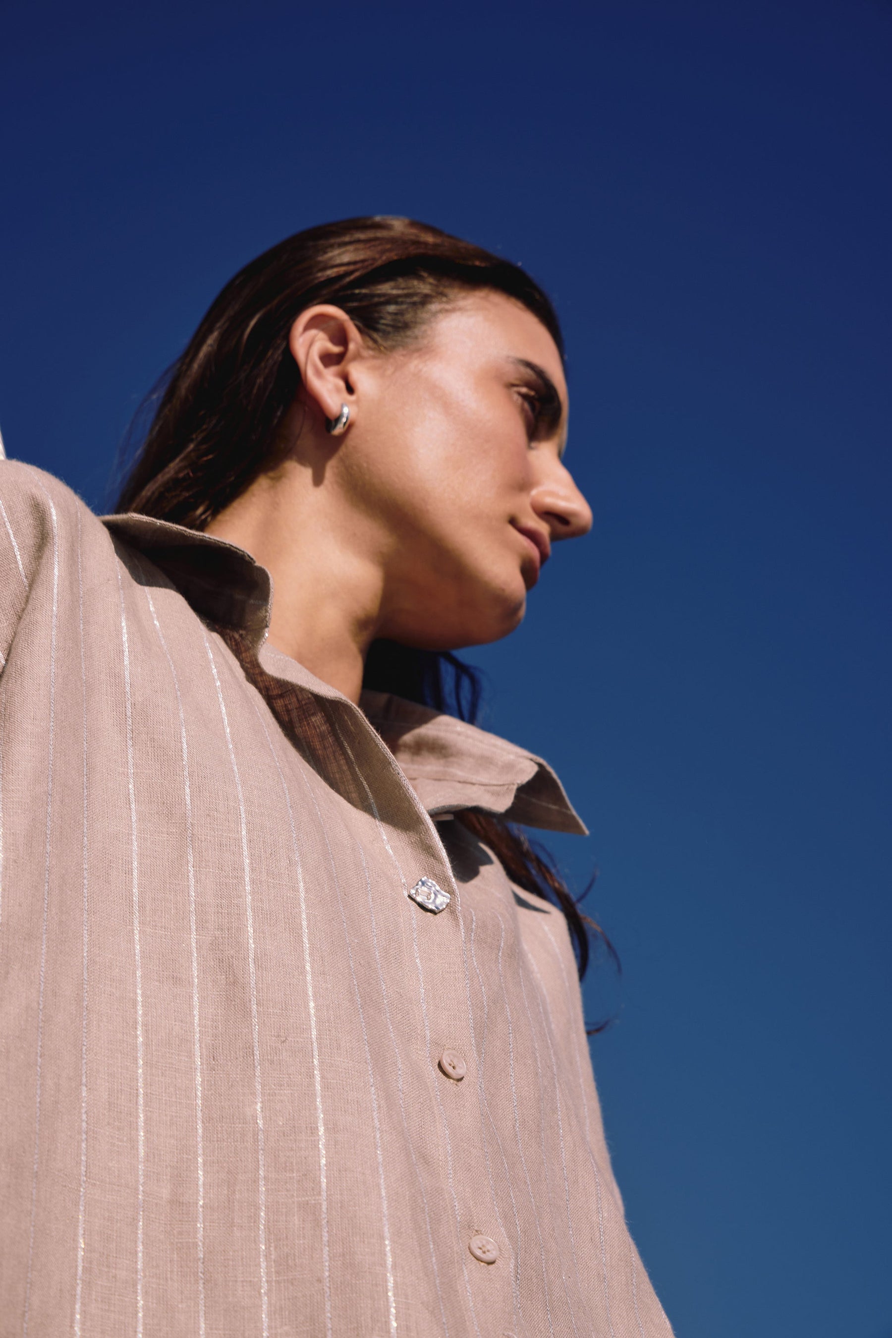 Clifton Shirt (Taupe - Silver)