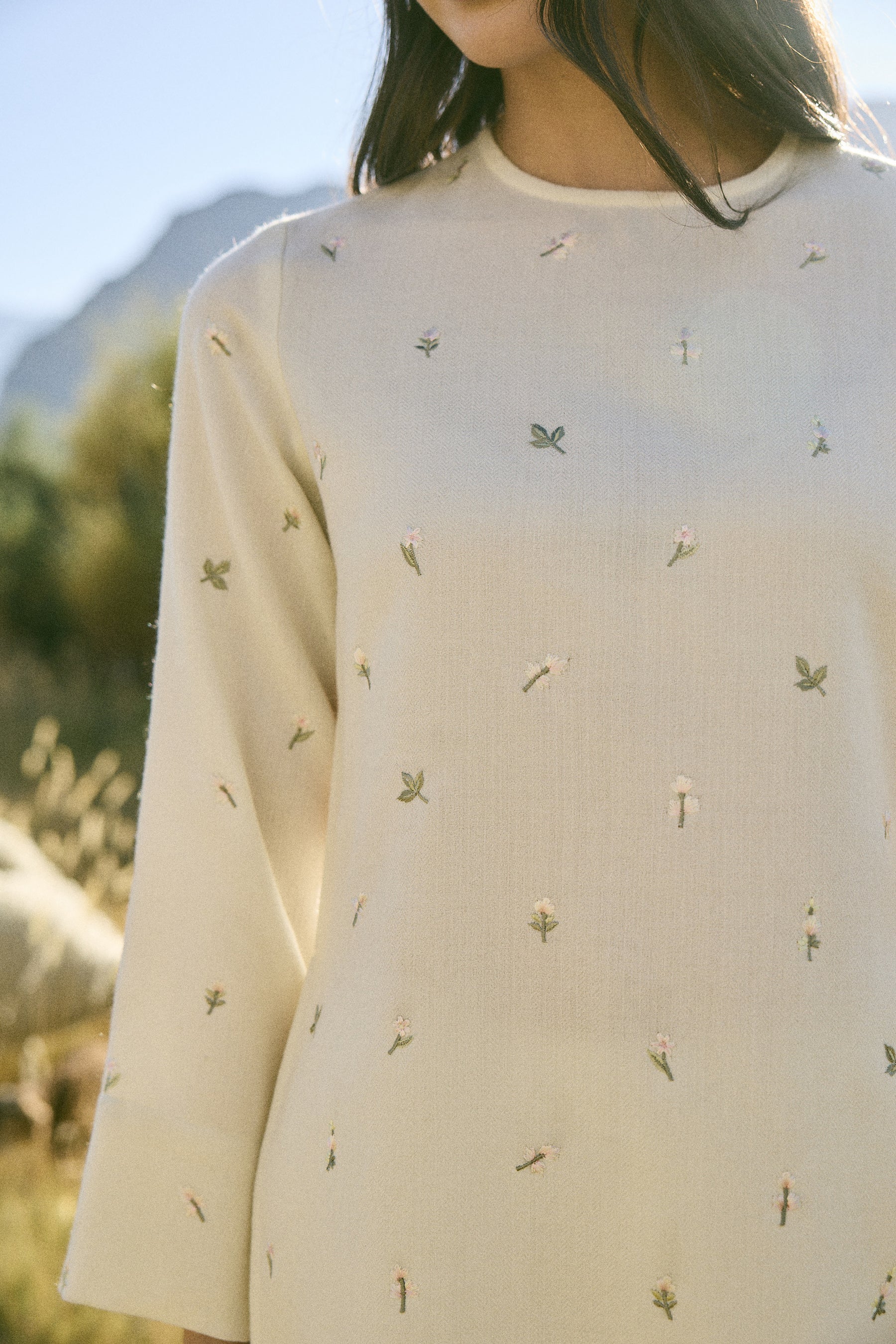 Rhodo Woollen Top & Laha Woollen Pants (Ivory)
