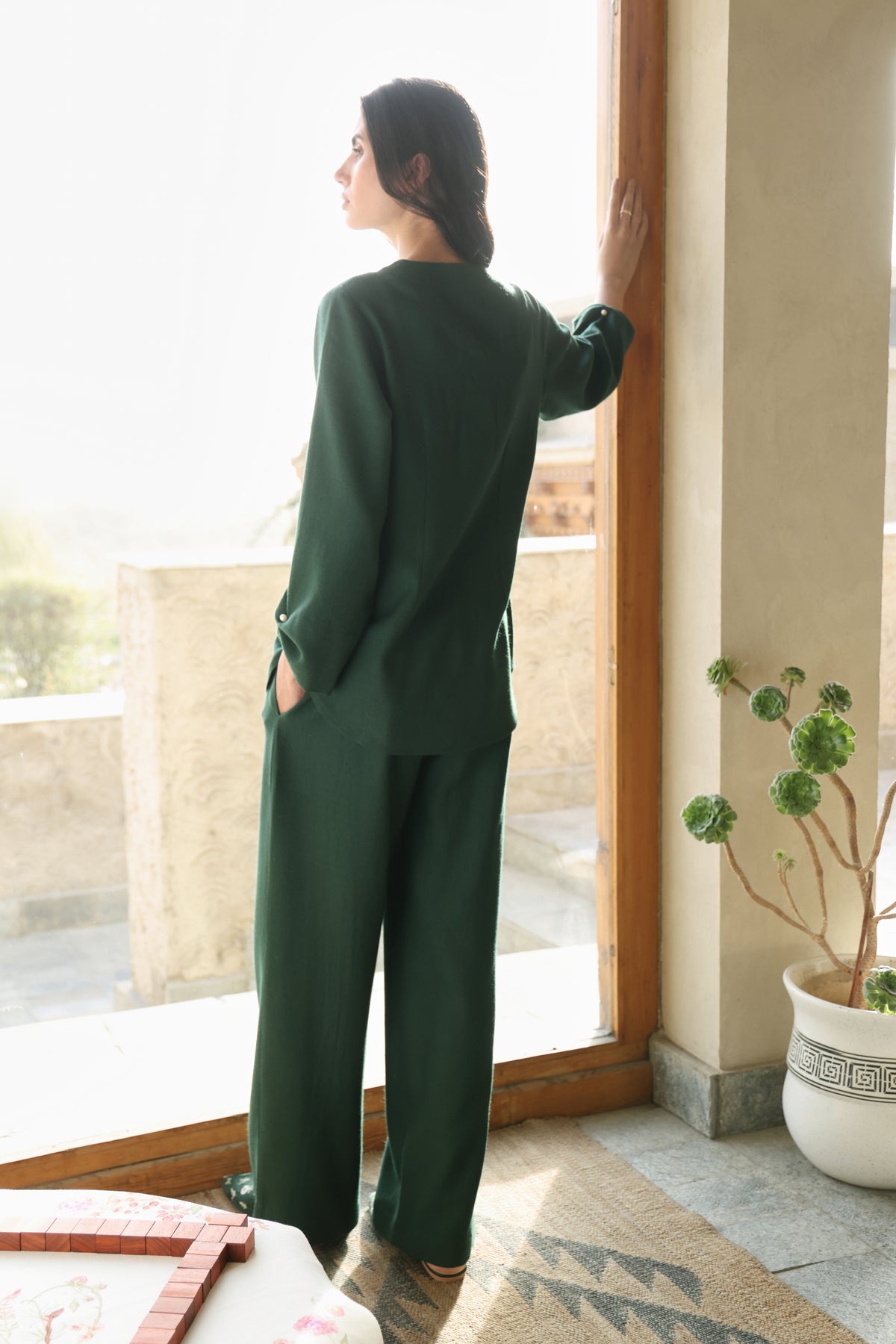 First Frost Woollen Pants (Forest Pine)