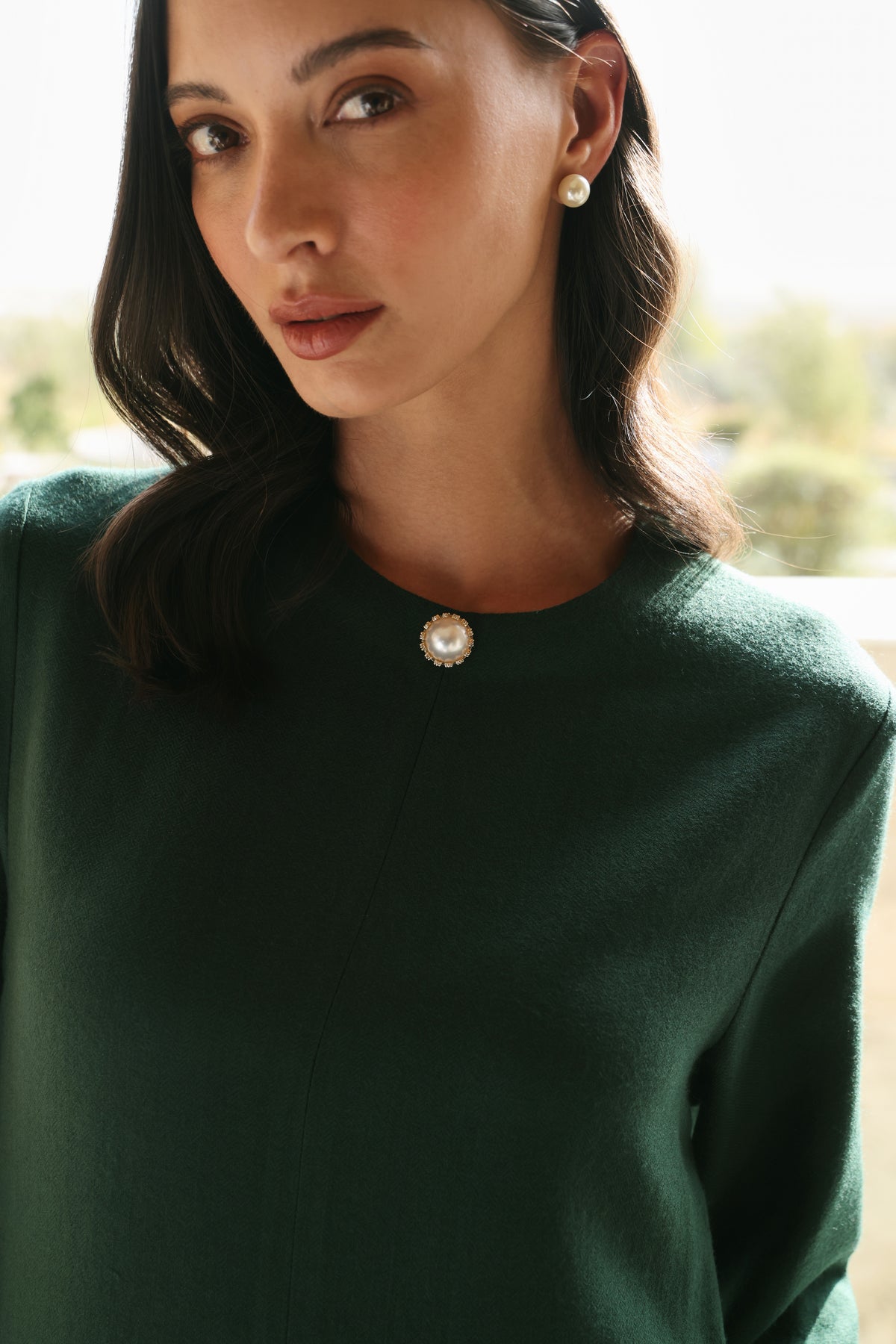 Evergreen Woollen Jumpsuit (Forest Pine)