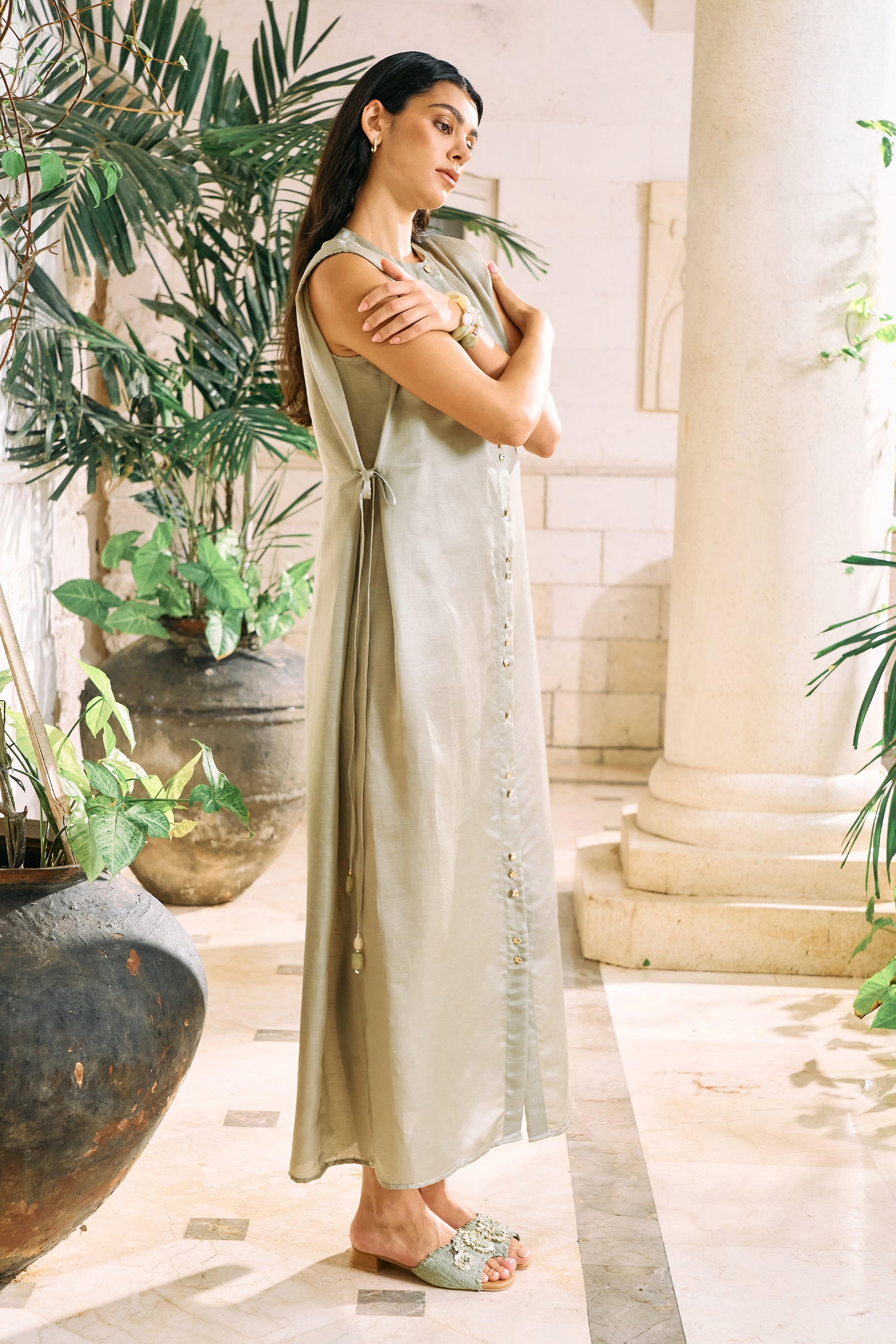 Unfold Dress (Sage)