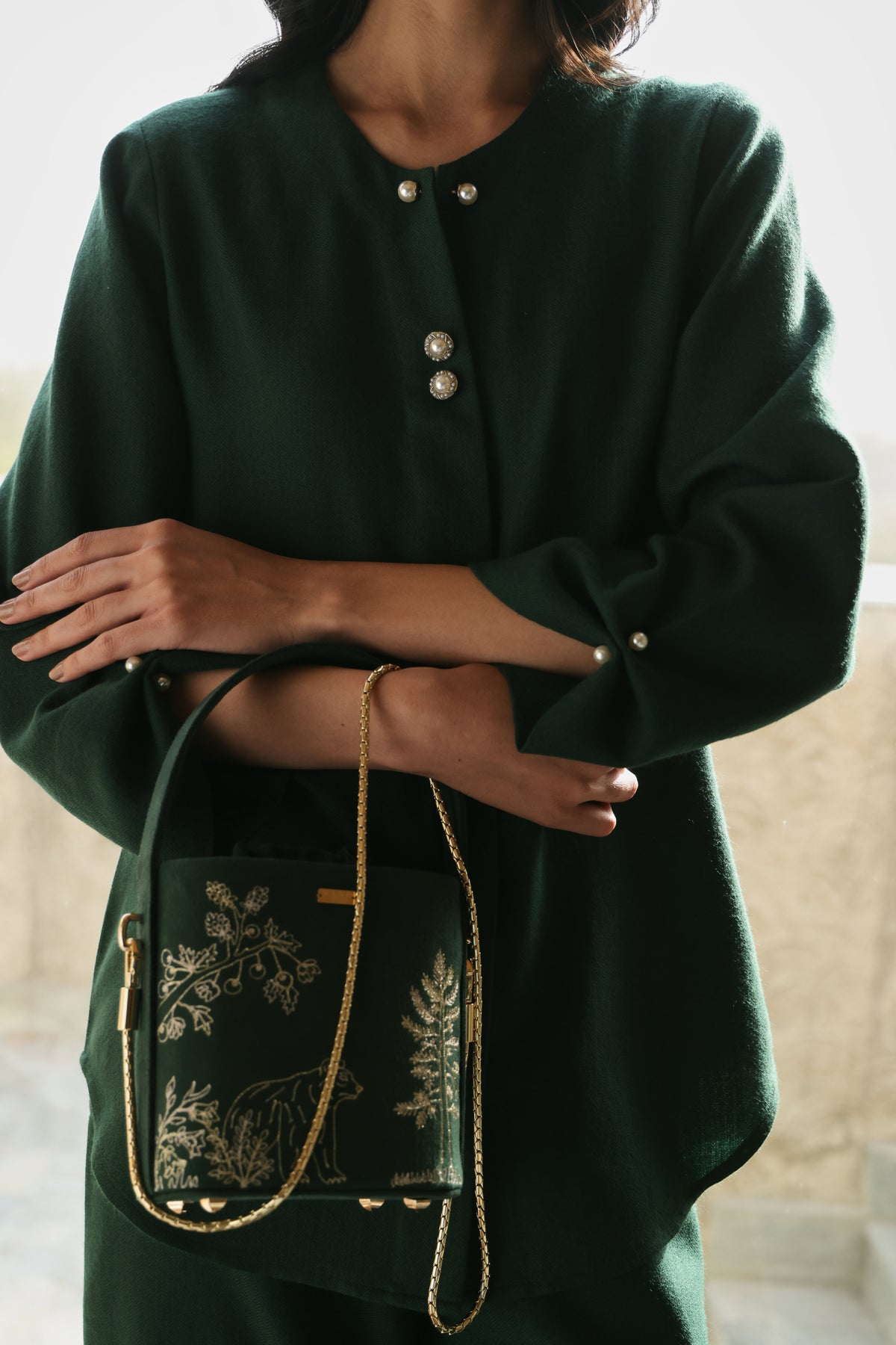 Reverie Woollen top (Forest Pine)
