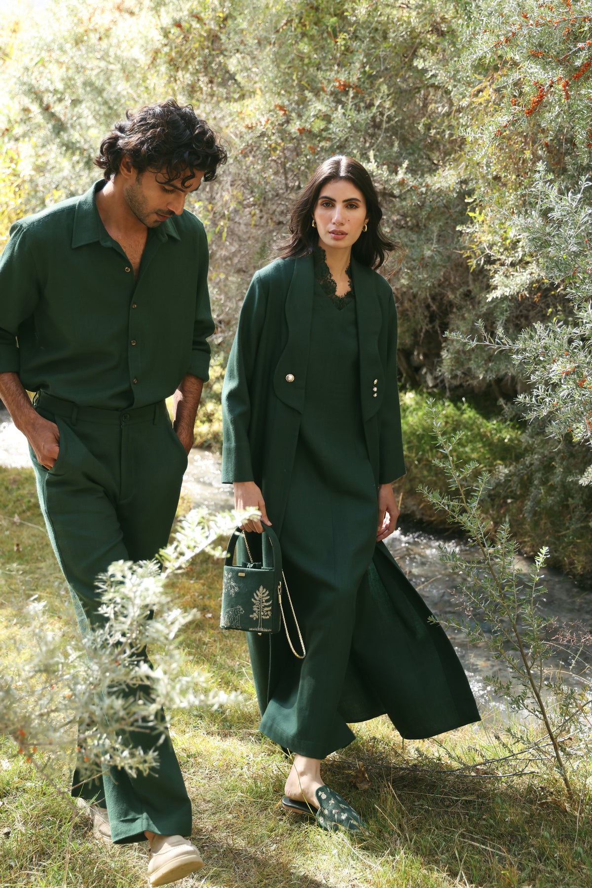 Fallow Woollen Shirt- MAN (Forest Pine)
