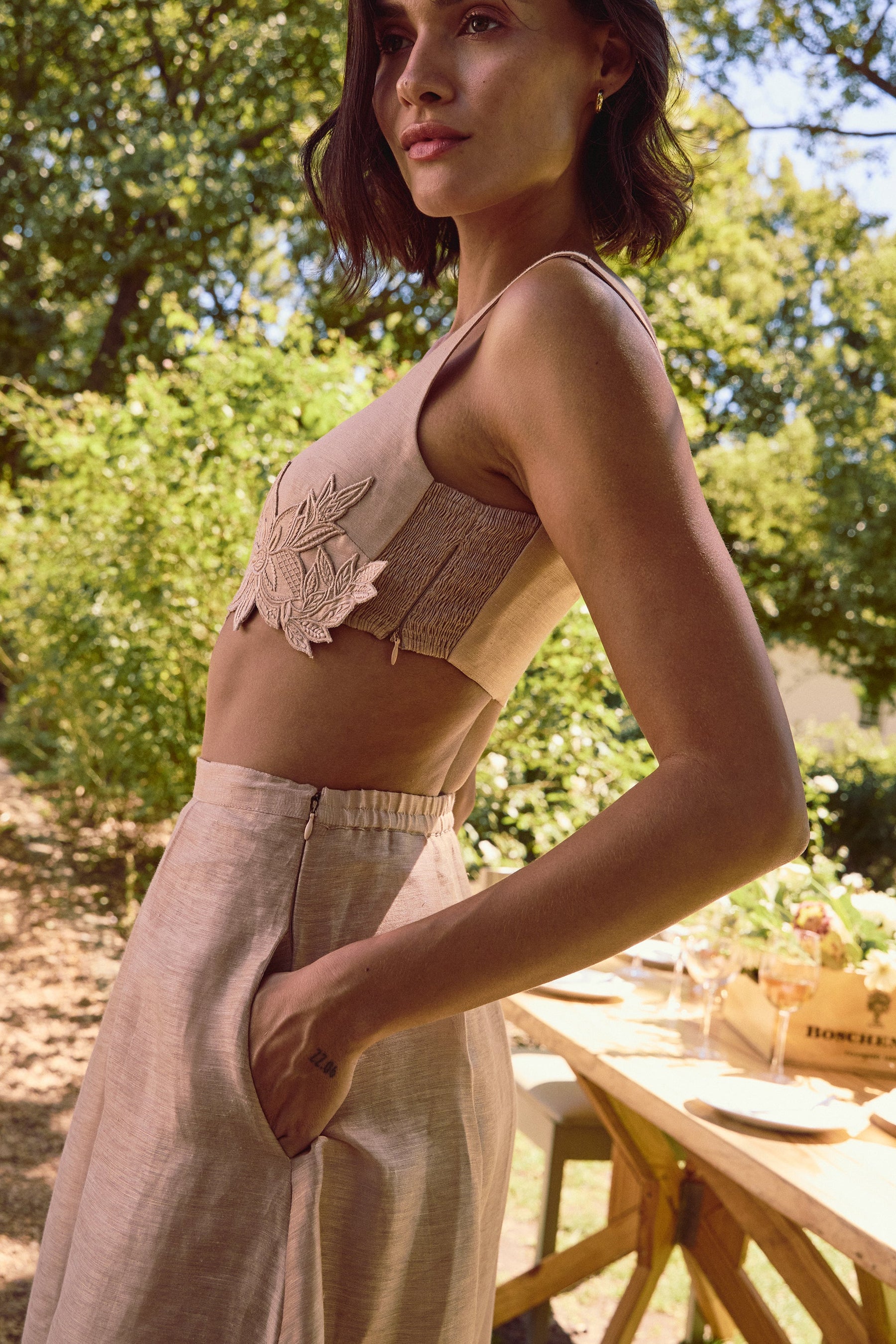 Elizabeth Bandeau Top & Elizabeth Skirt (Blush)