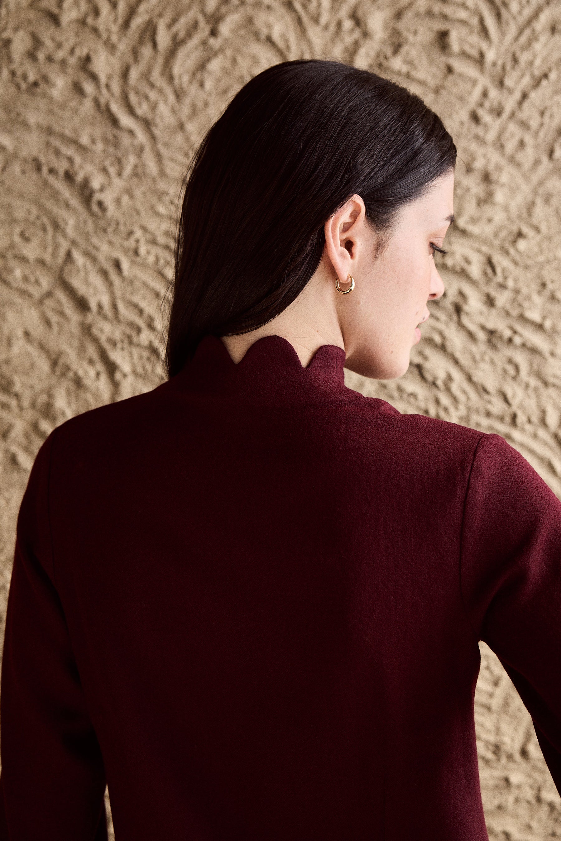 Aira Woollen Top (Merlot)