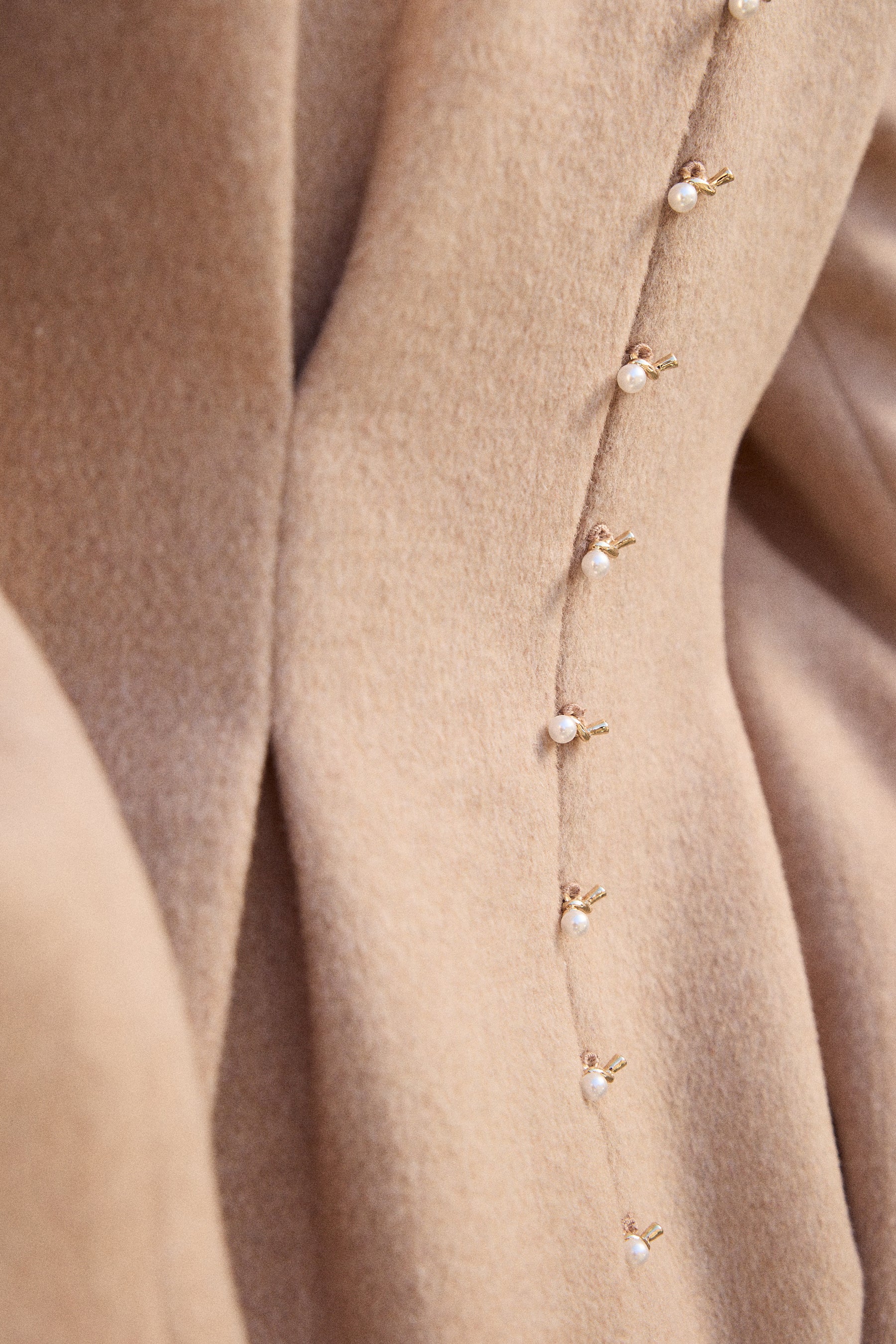 Merino Wool Blend Spine Dress (Oatmeal)