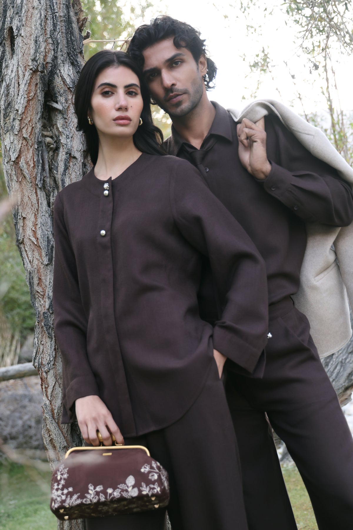 Fallow Woollen Shirt- MAN (Cocoa) & Fallow Woollen Pants- MAN (Cocoa)