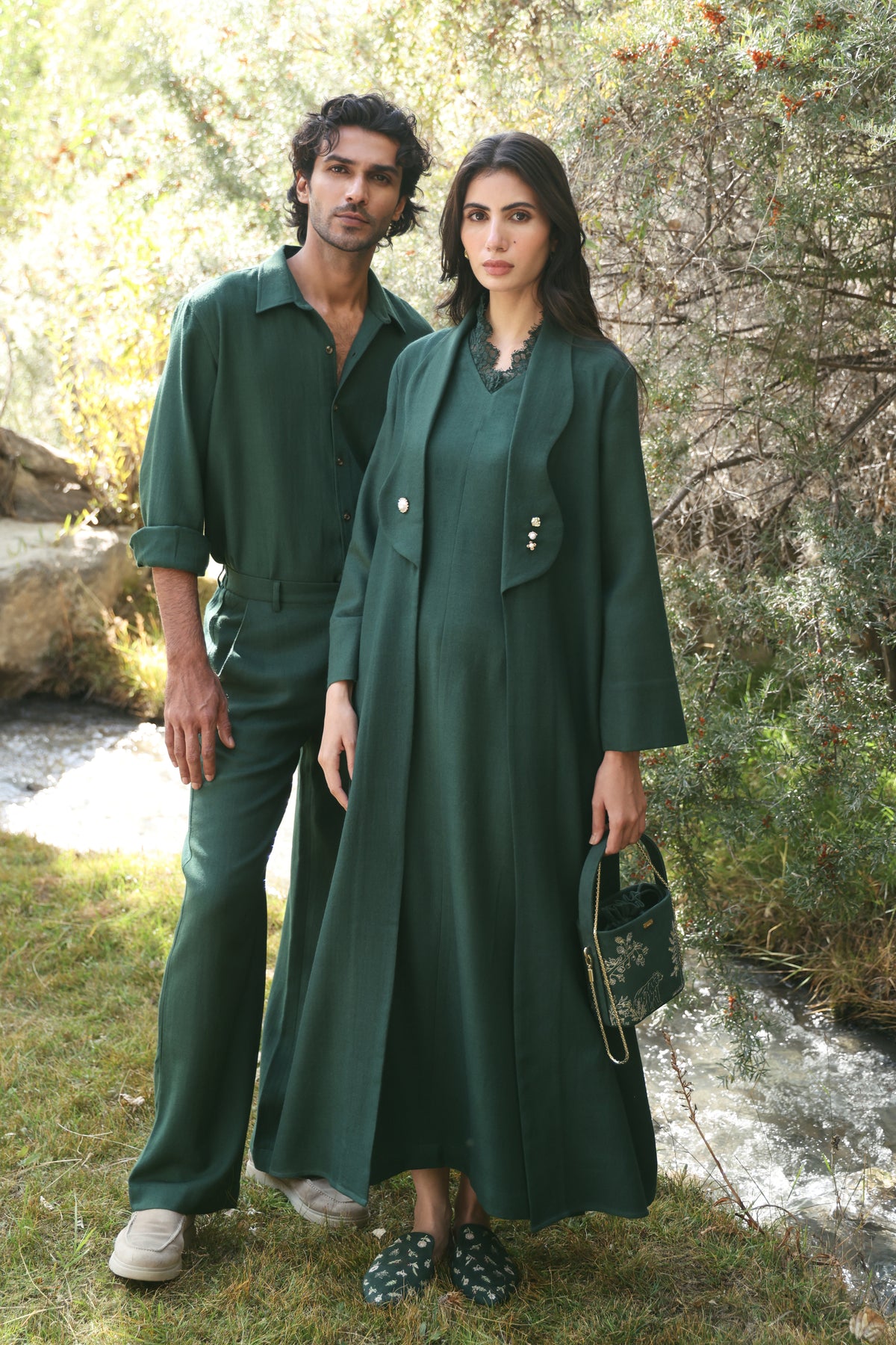 Fallow Woollen Pants- MAN (Forest Pine)