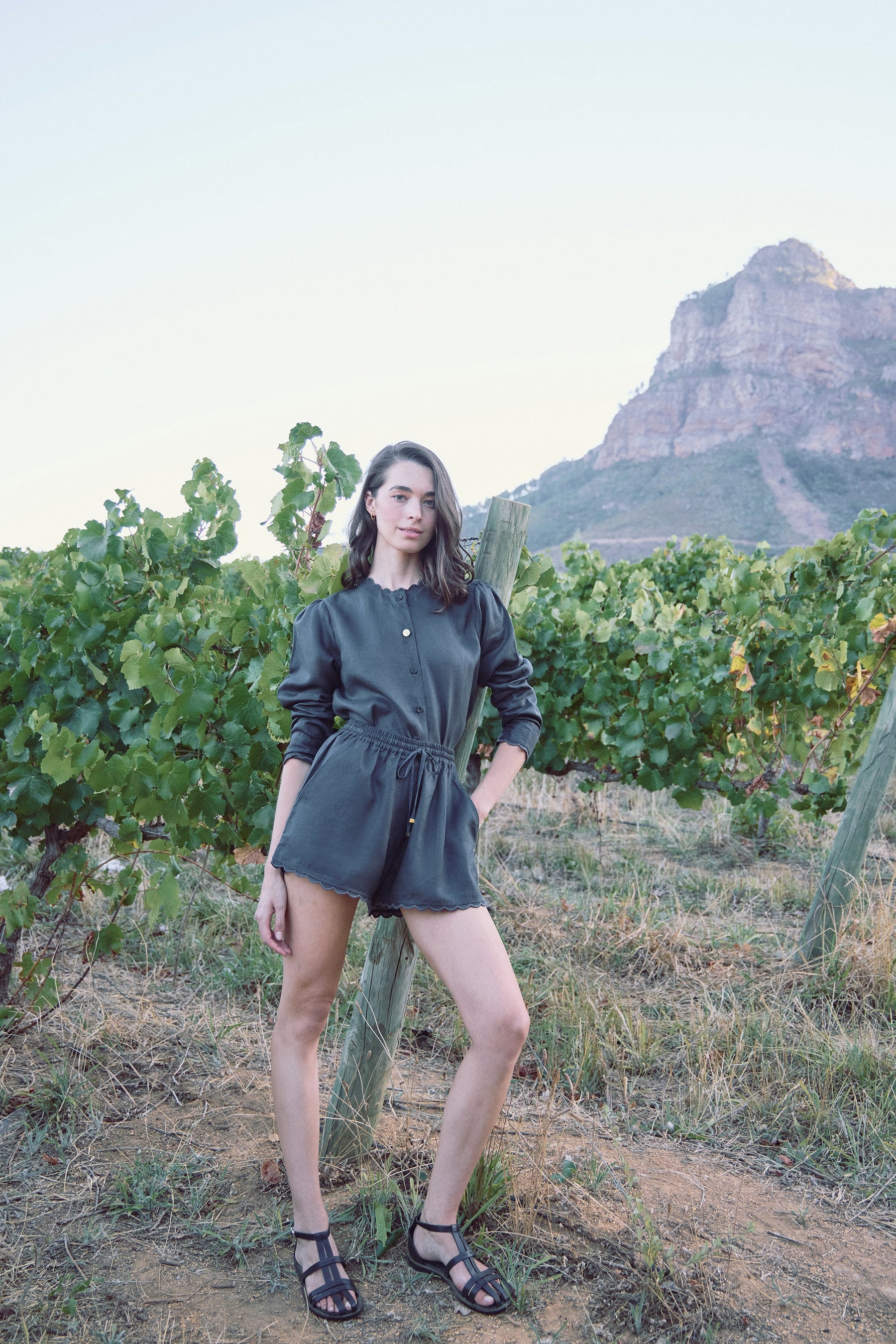 SAND Outwear Shirt (Charcoal) & SAND Outwear Shorts (Charcoal)