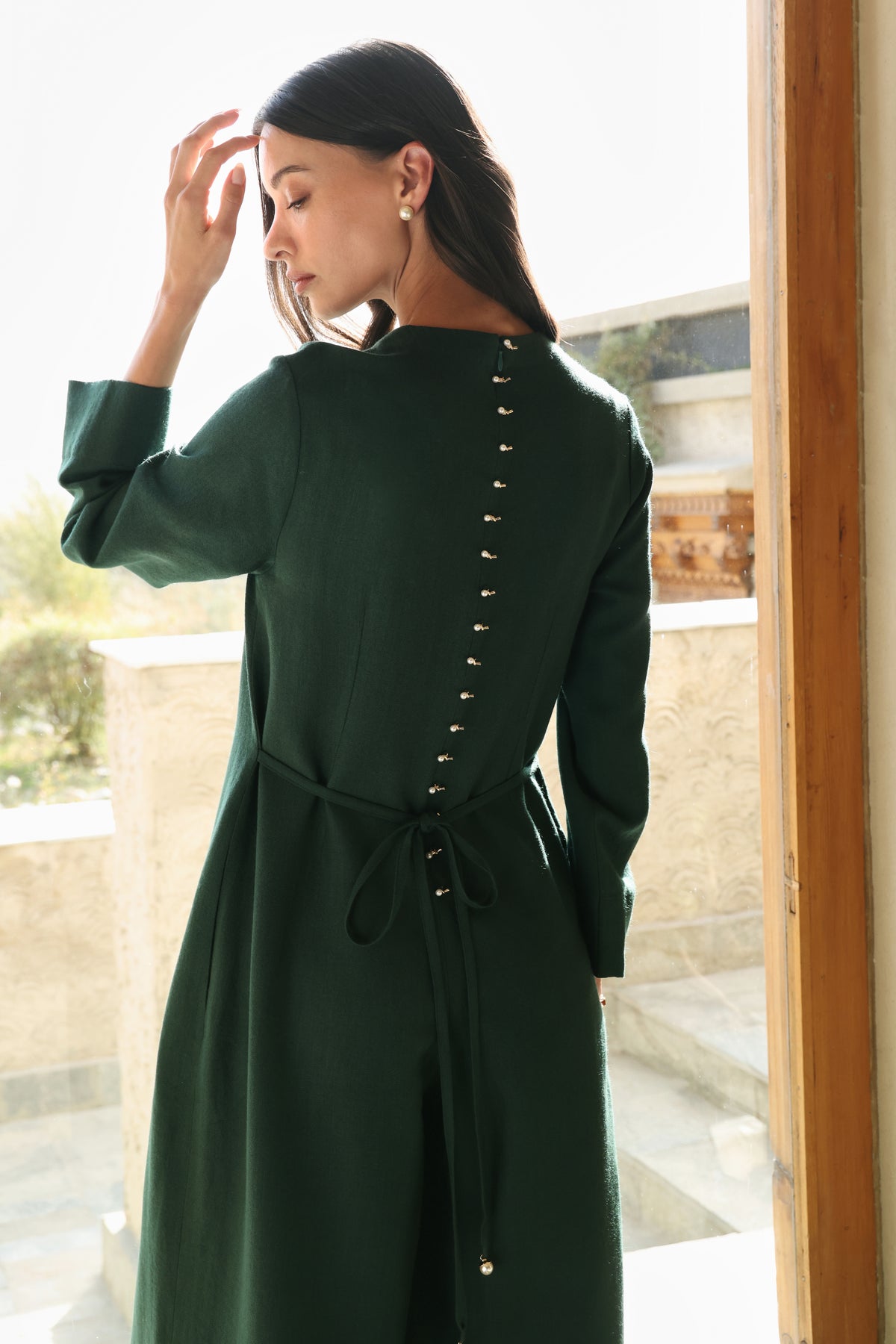 Evergreen Woollen Jumpsuit (Forest Pine)