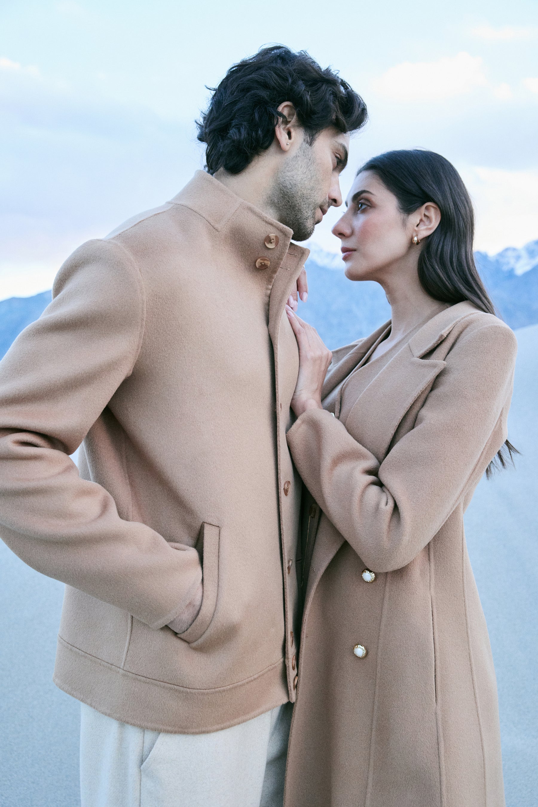 Cashmere-Silk-Merino Blend Jacket -MAN (Warm Honey)