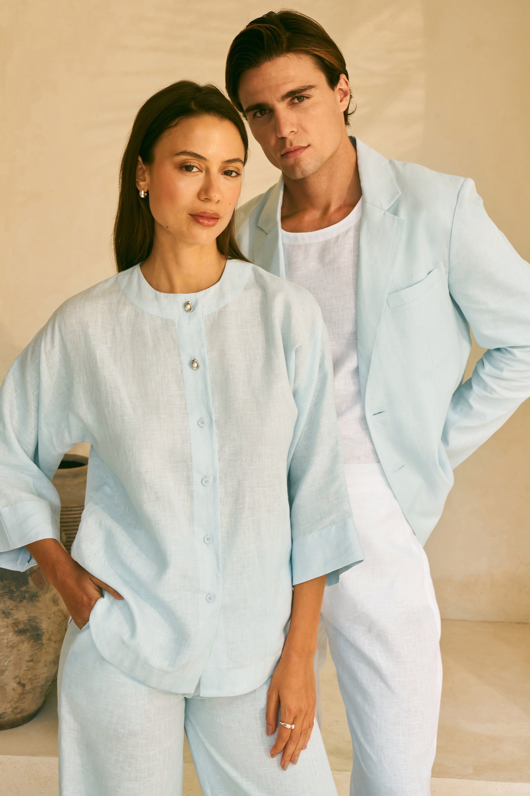 Northbound Shirt & Easy Living Pants (Spring Blue)