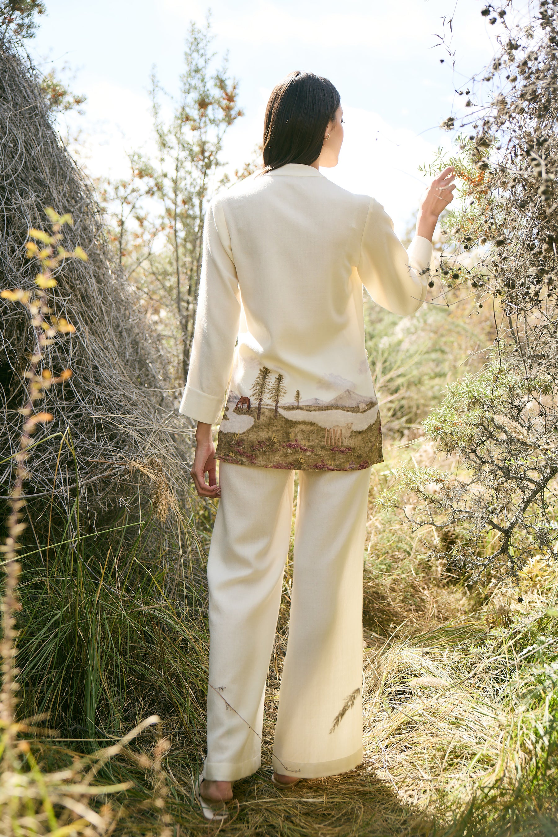 Laha Woollen Pants (Ivory)