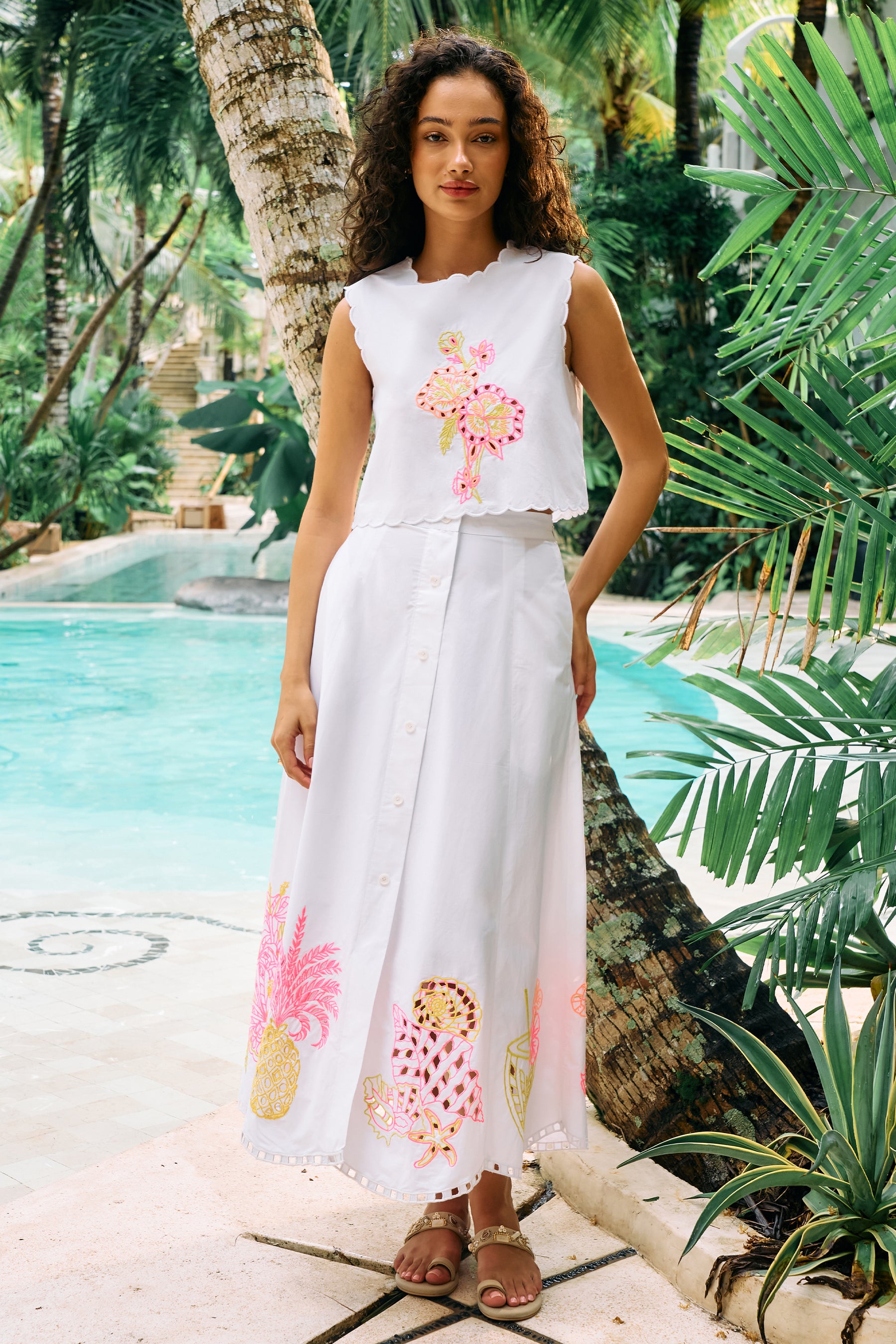 Meadow Top & Meadow Skirt (White)