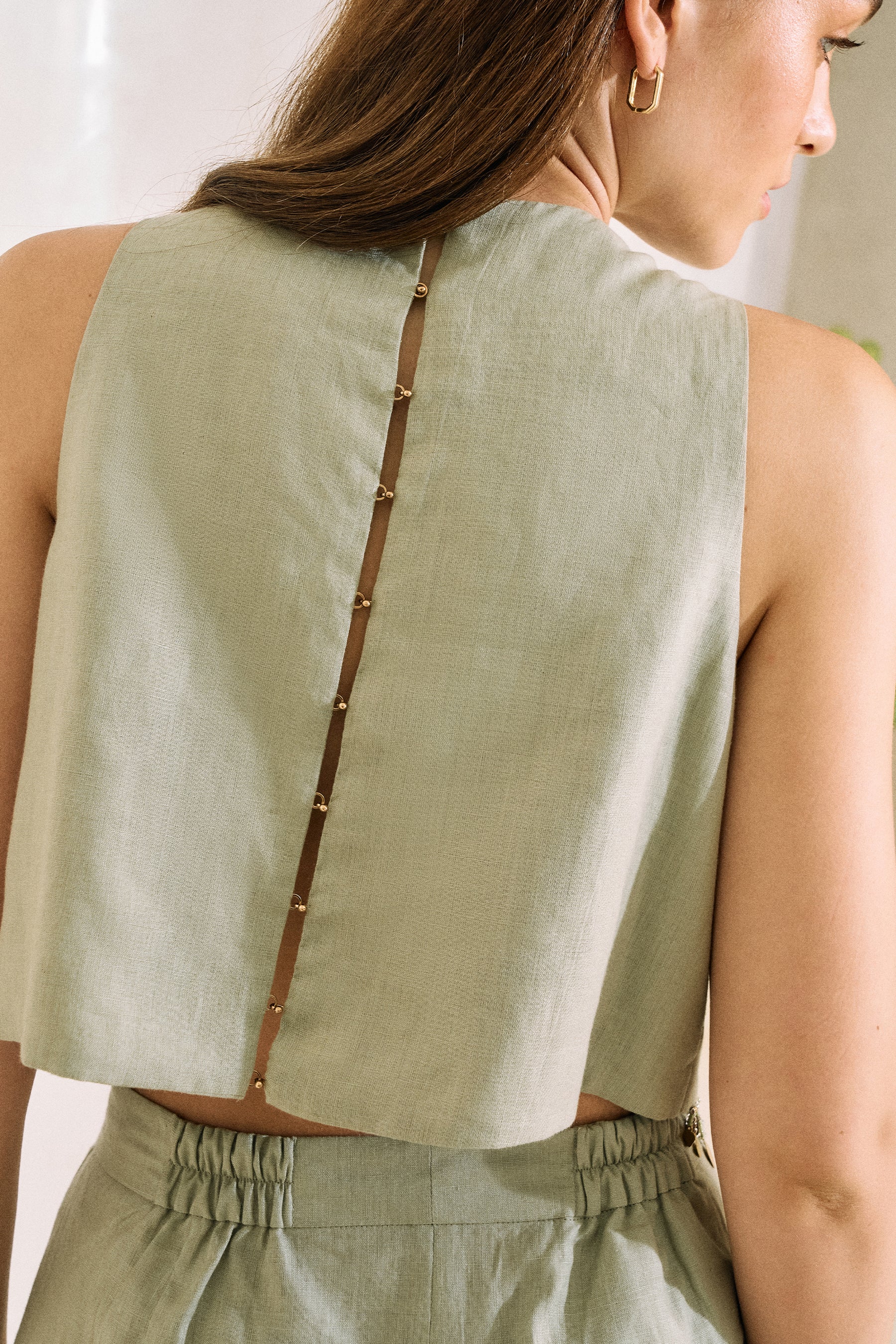 Elsewhere Top & Wandering Pants (Sage)
