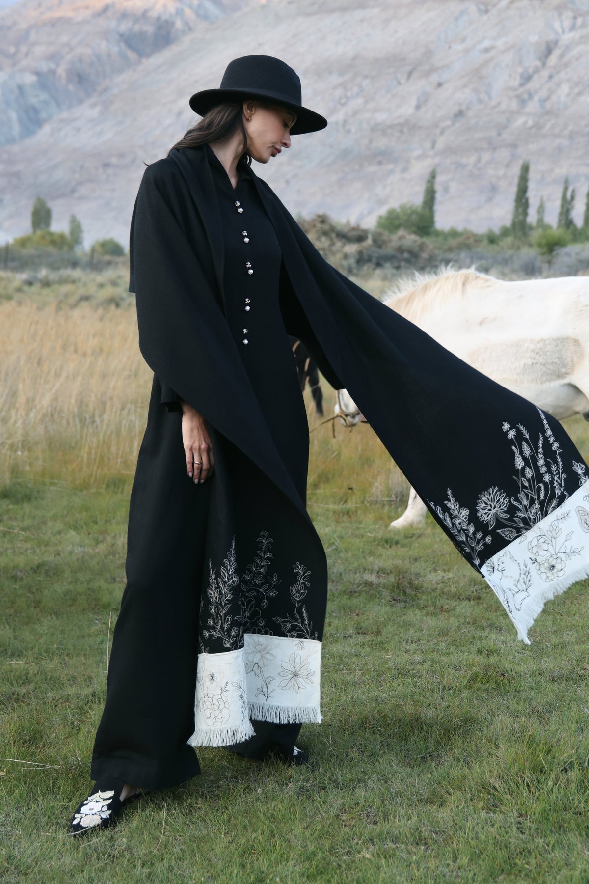 Still Night Woollen Jumpsuit (Black)