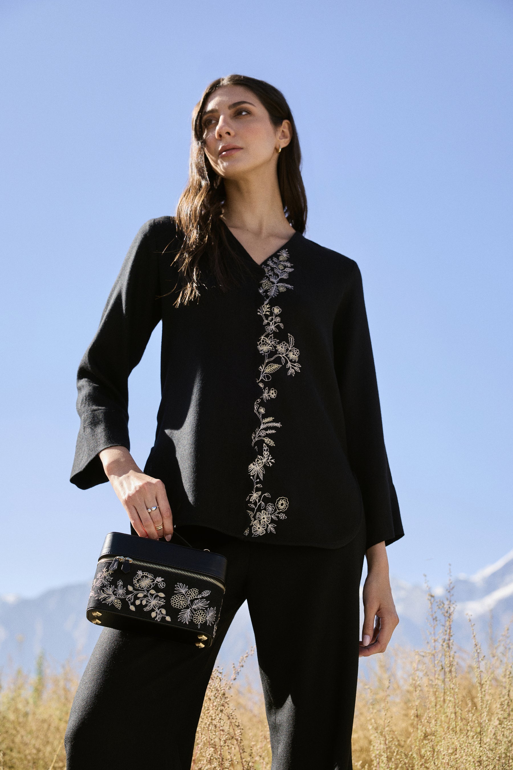 Nyoma Woollen Shirt (Black)