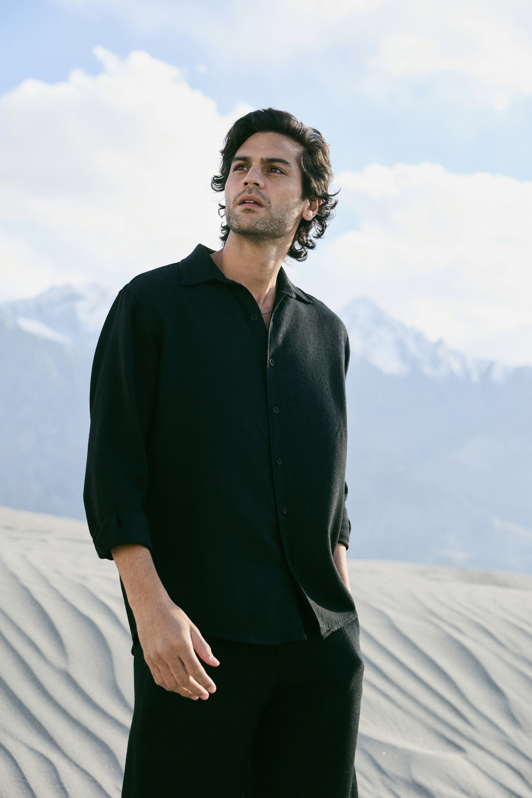 Laha Woollen Shirt- MAN (Black)