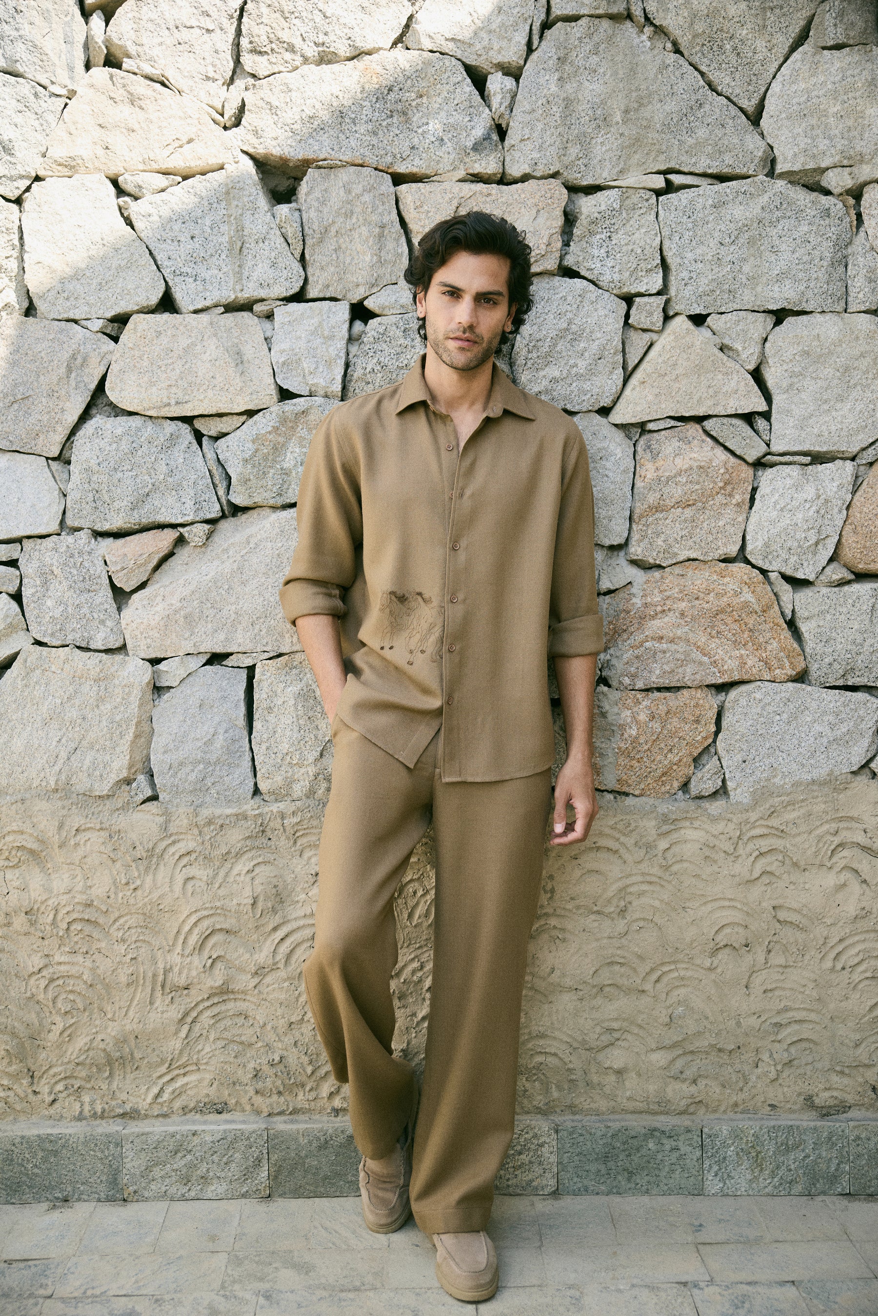 Baral Woollen Shirt- MAN (Valley Clay)