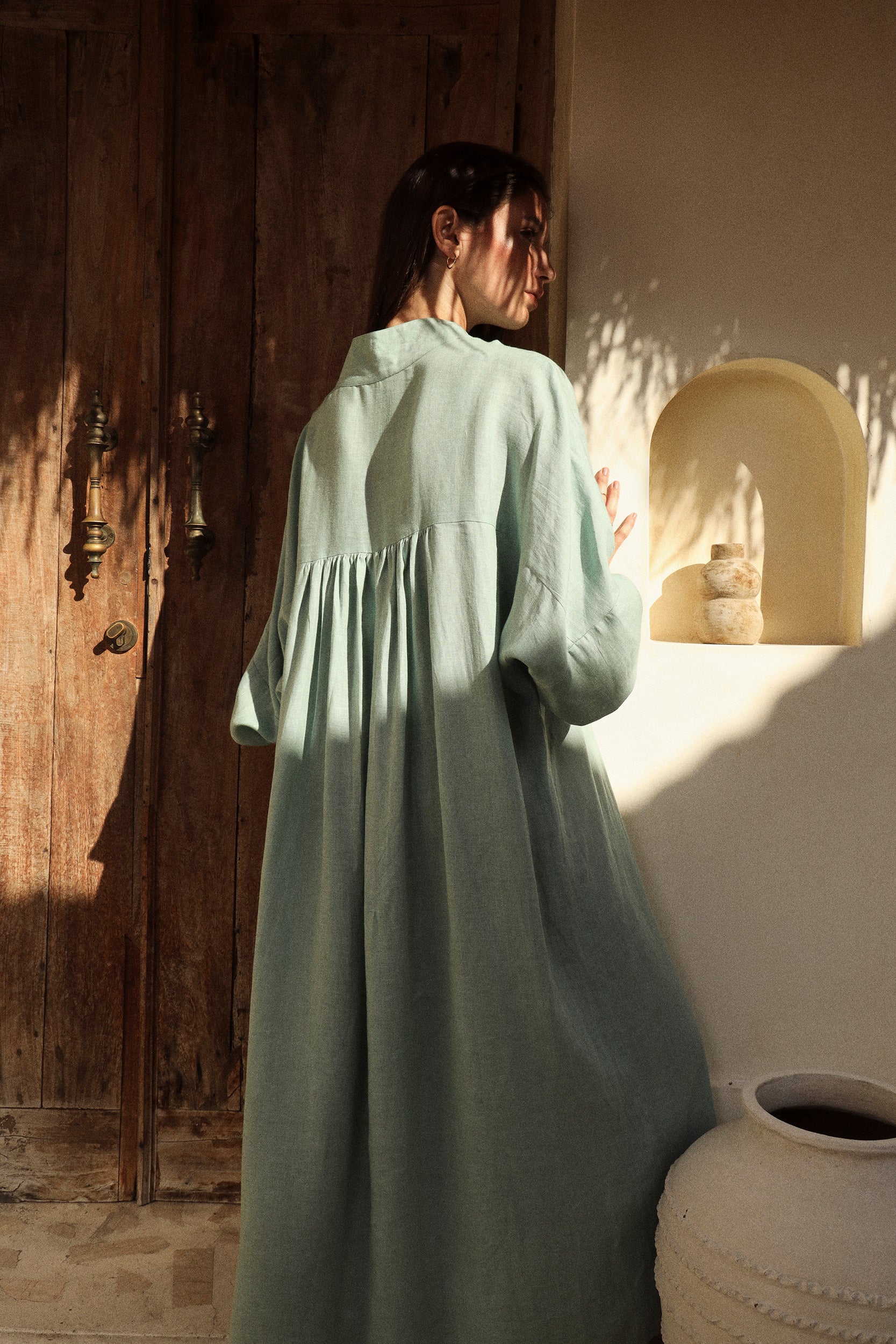 Naples Shirt Dress (Seafoam)