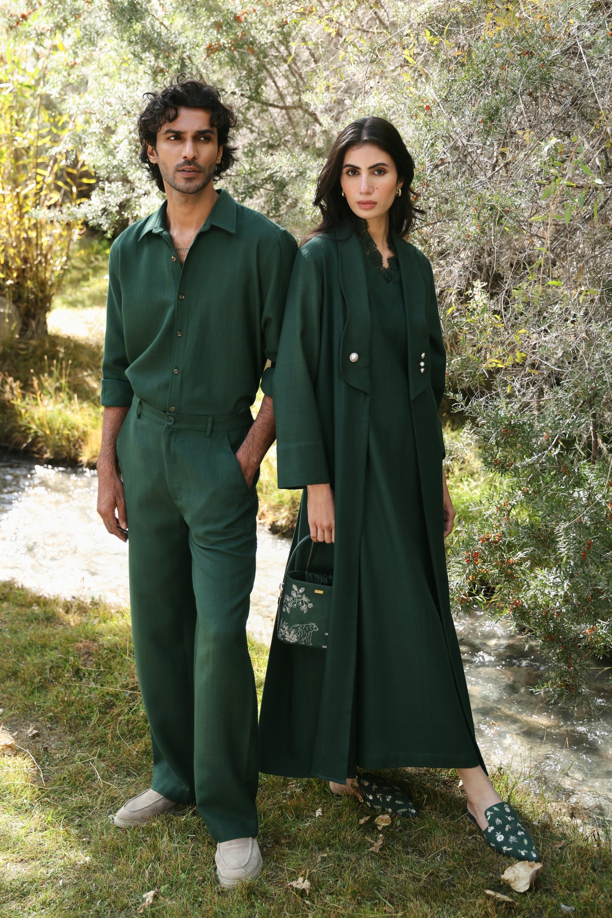 Fallow Woollen Shirt & Fallow Woollen Pants - MAN (Forest Pine)