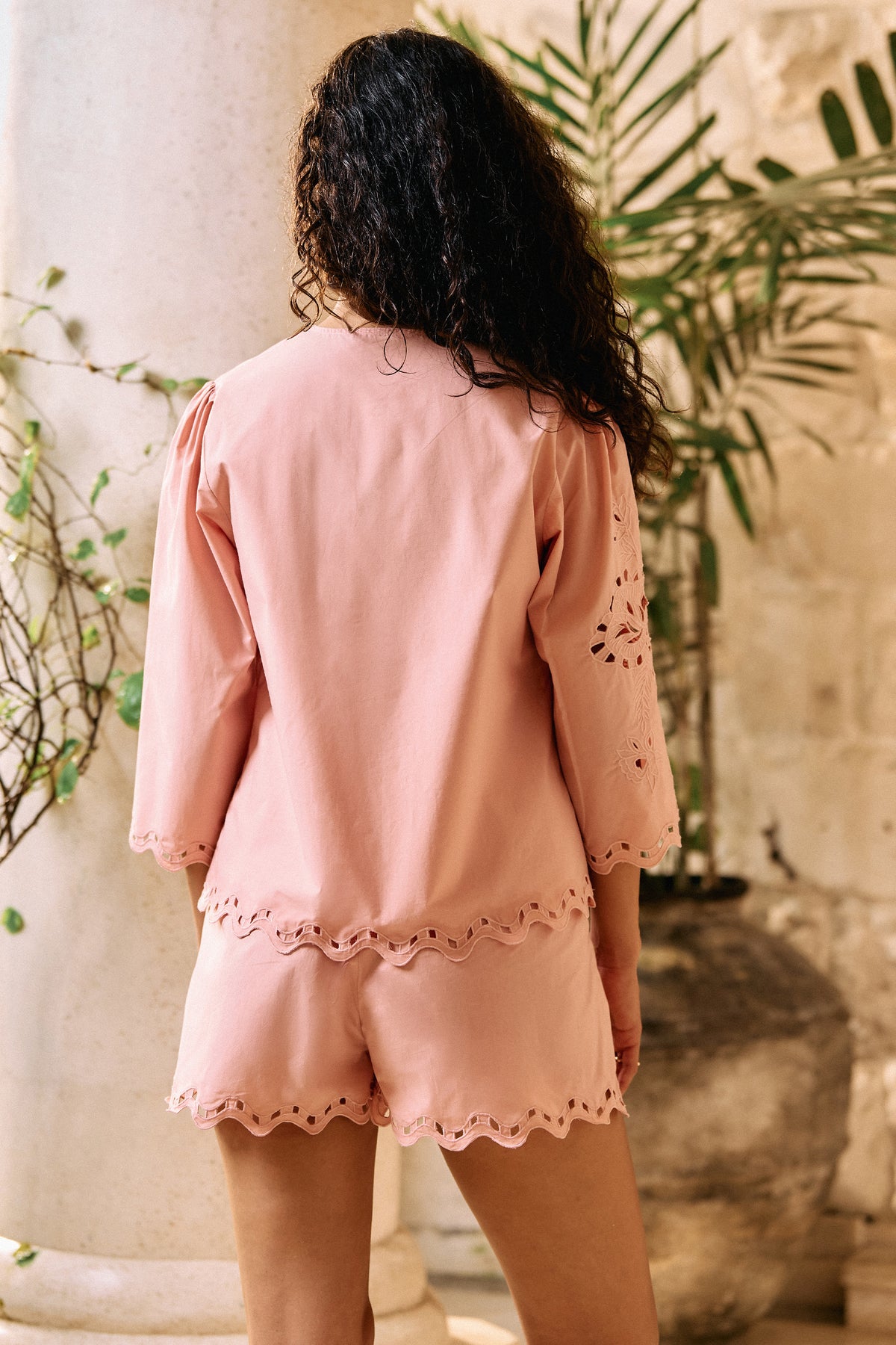 Dusty Pink Happy Within Cotton Poplin Shirt