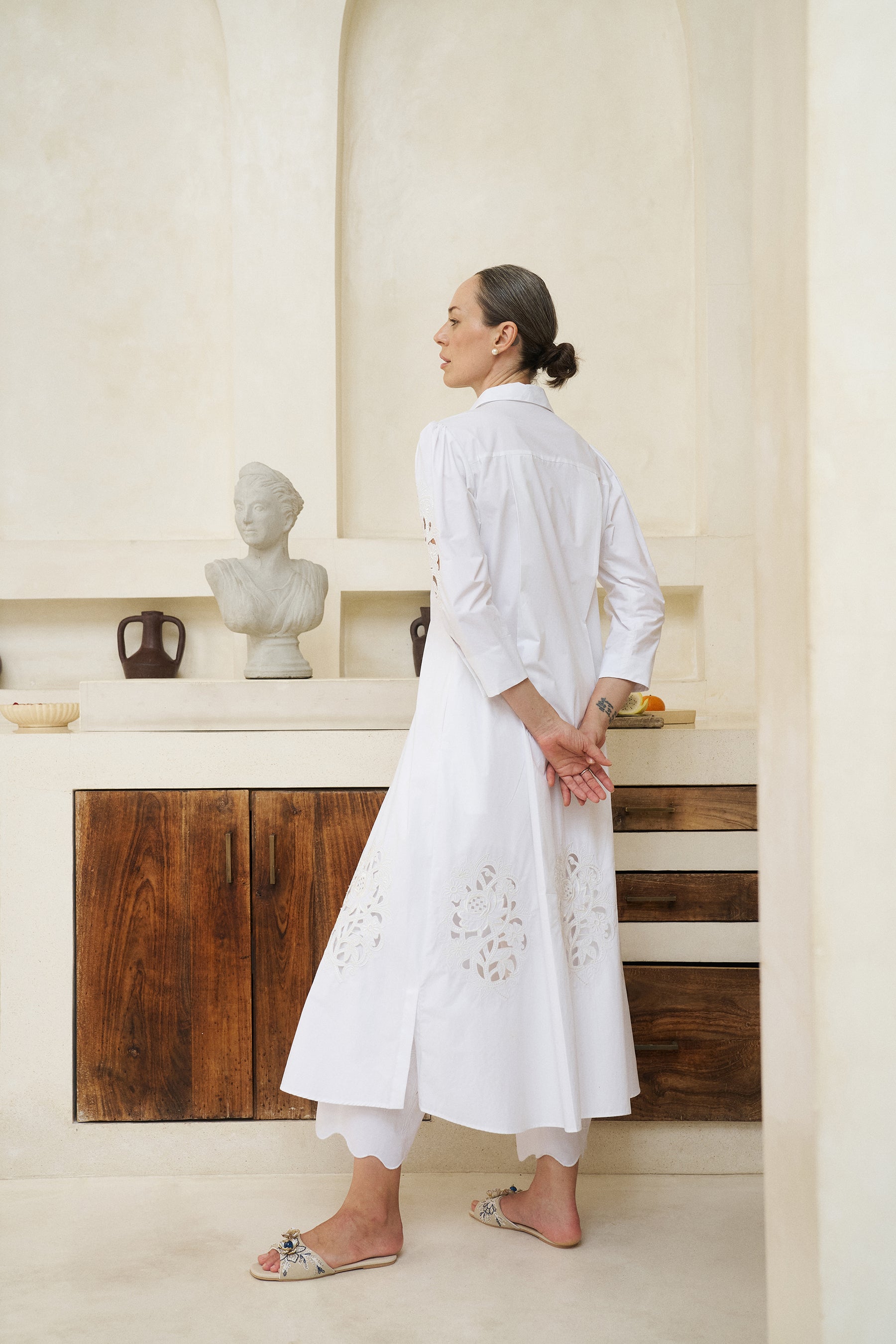 Soft Power Dress (White) & Spring Air Pants (White)