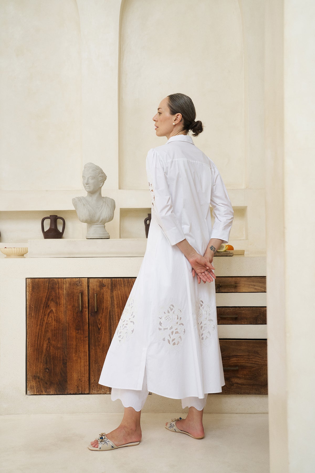 Soft Power Dress (White) & Spring Air Pants (White)