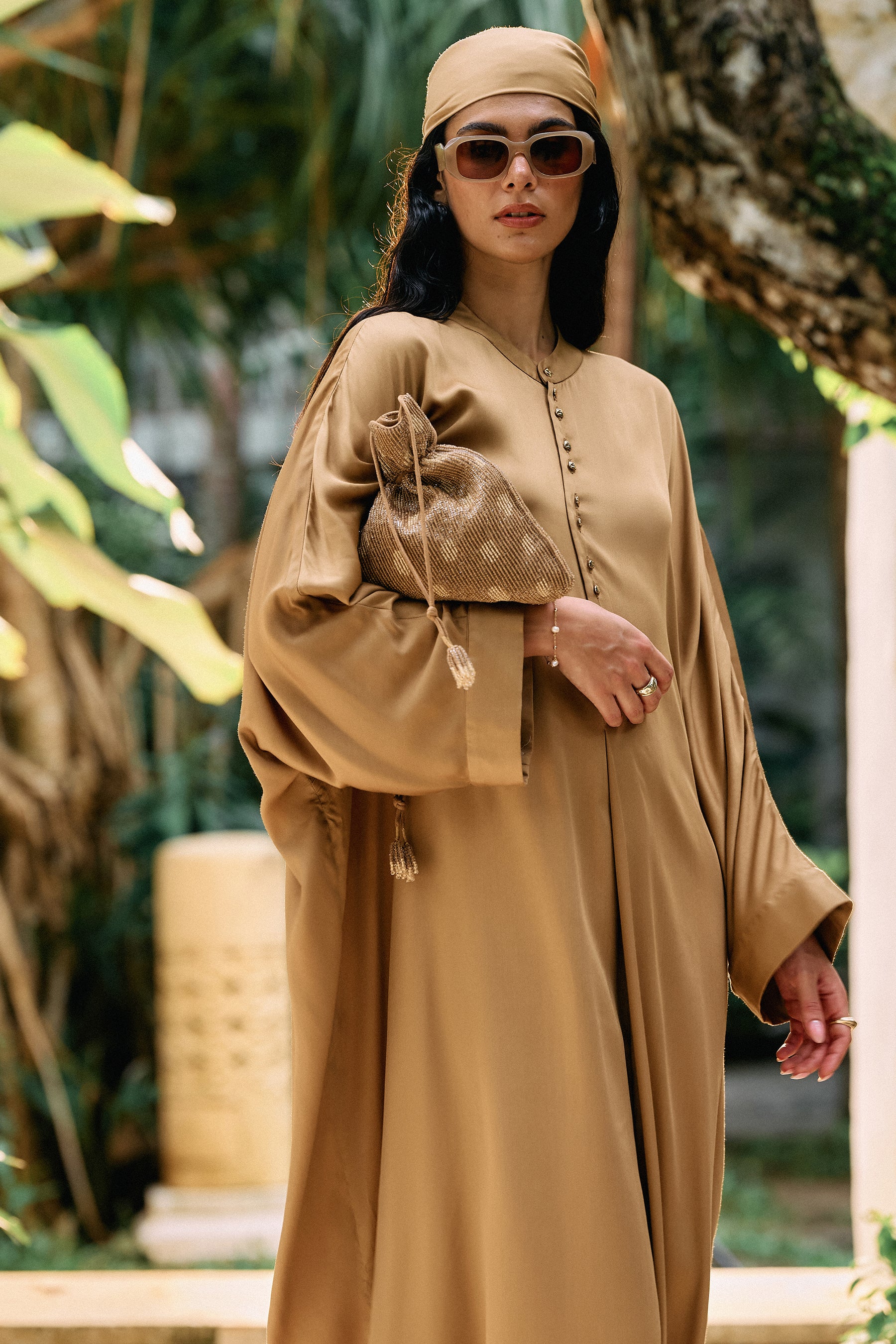 Dusk Kaftaan Dress (Sand)