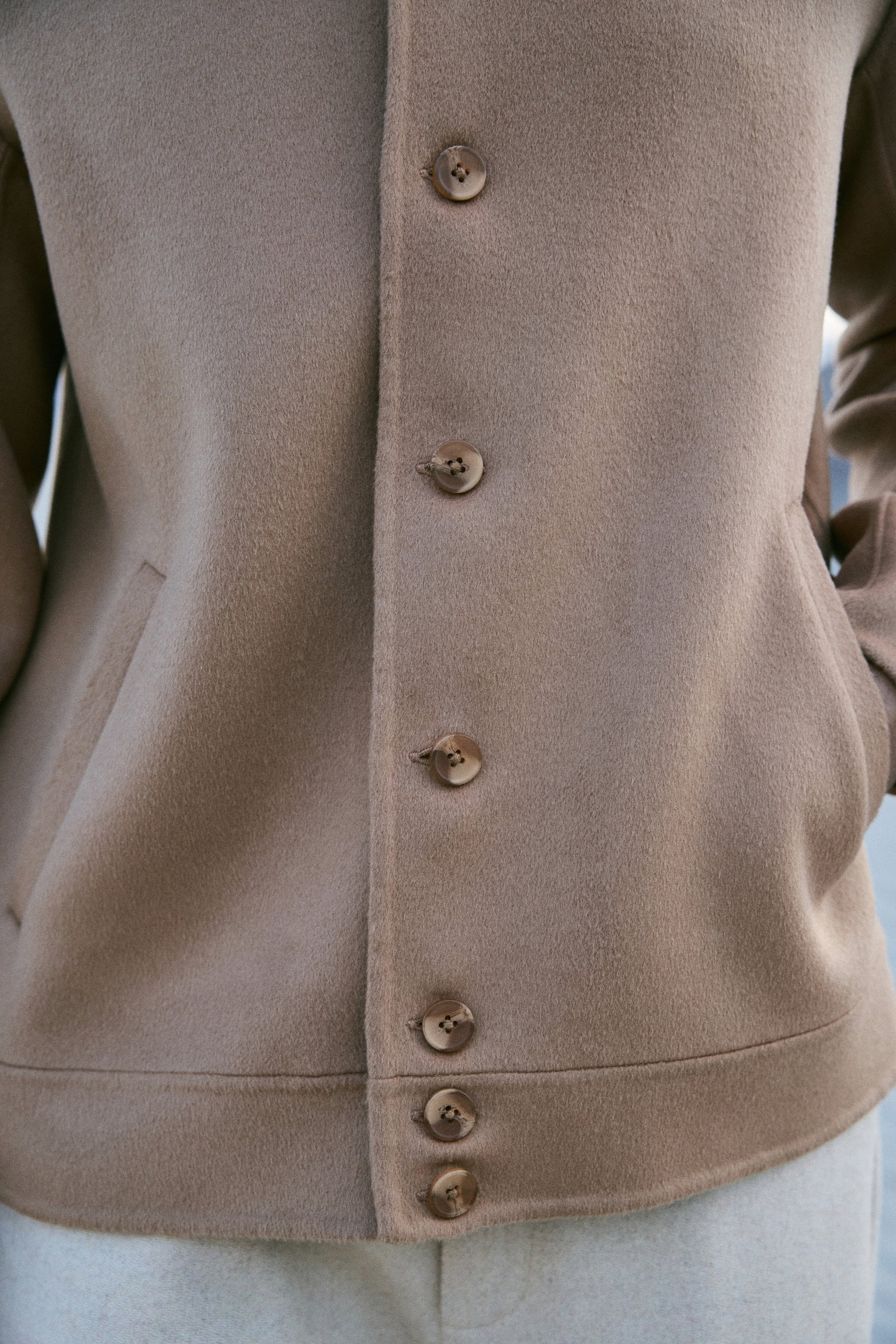 Cashmere-Silk-Merino Blend Jacket -MAN (Warm Honey)