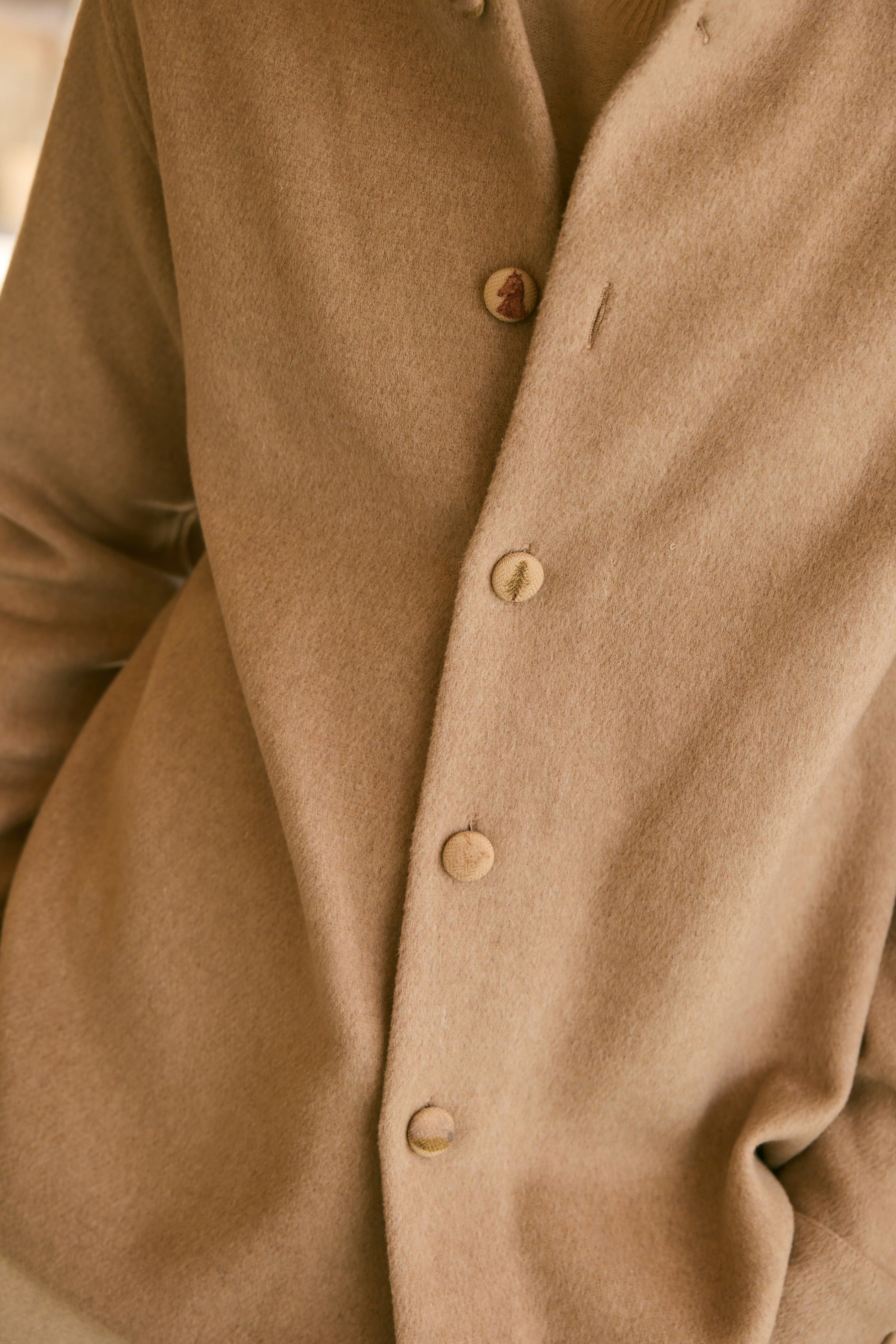 Valley Button Print Overshirt -Man (Oatmeal)
