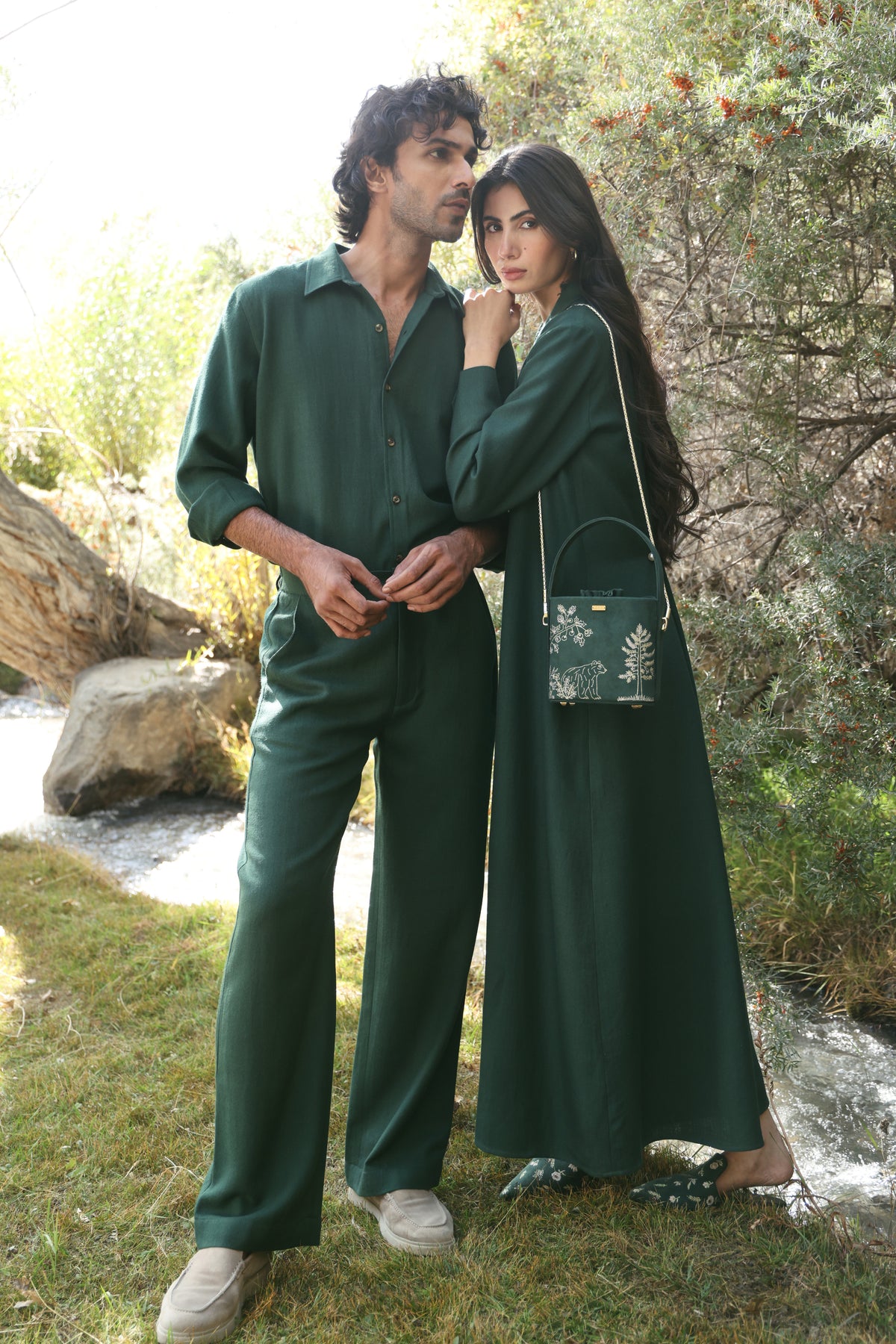 Fallow Woollen Shirt- MAN (Forest Pine)
