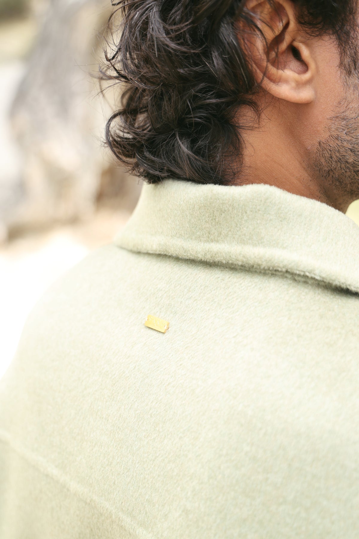 Cashmere-Silk-Merino Blend Overshirt-MAN (Winter Sage)