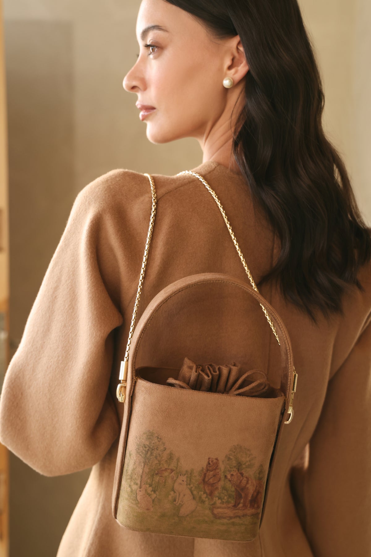Outlands Merino Wool Blend Trench Jacket (Caramel)