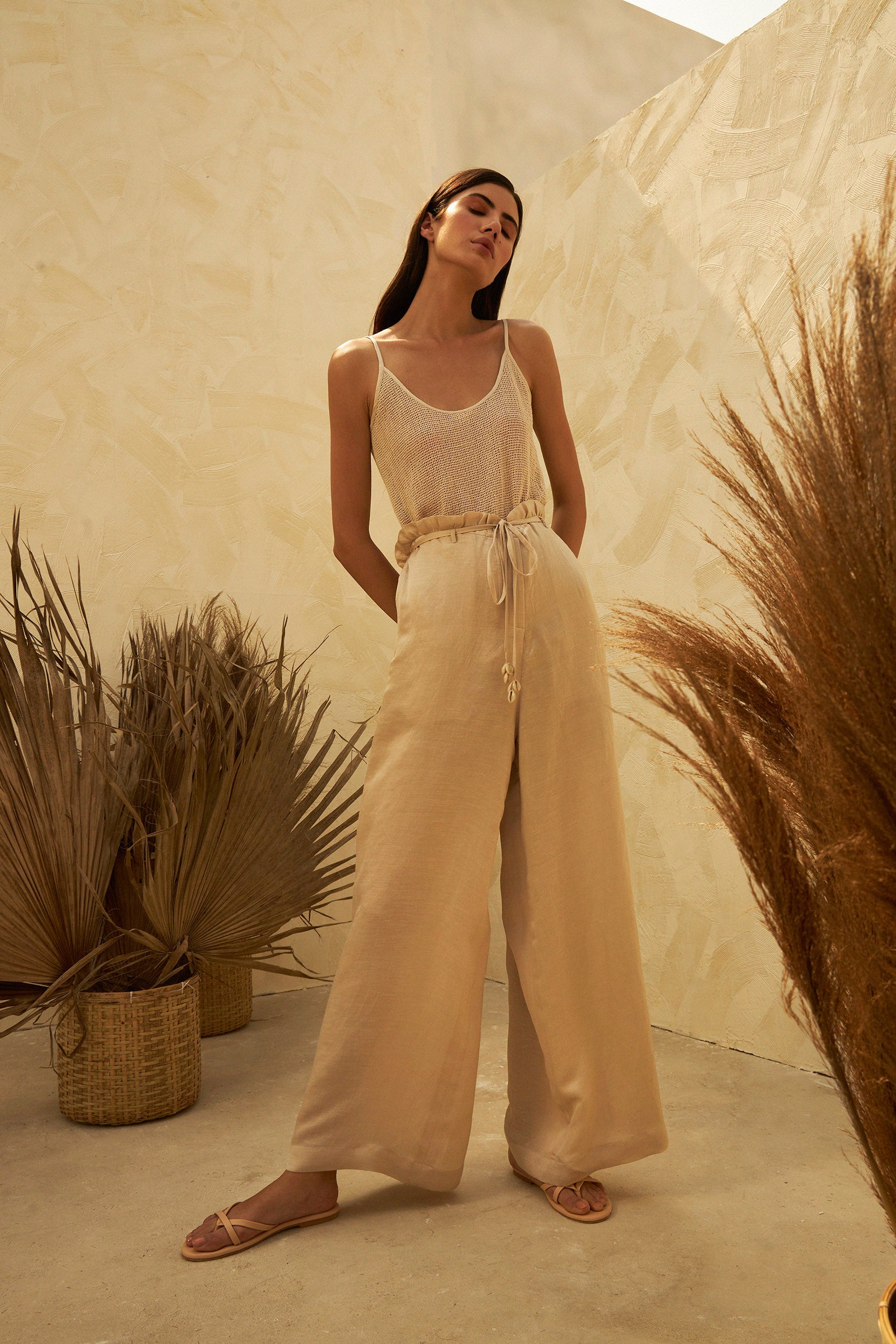Sardinia Top & Florence Pants (Natural)