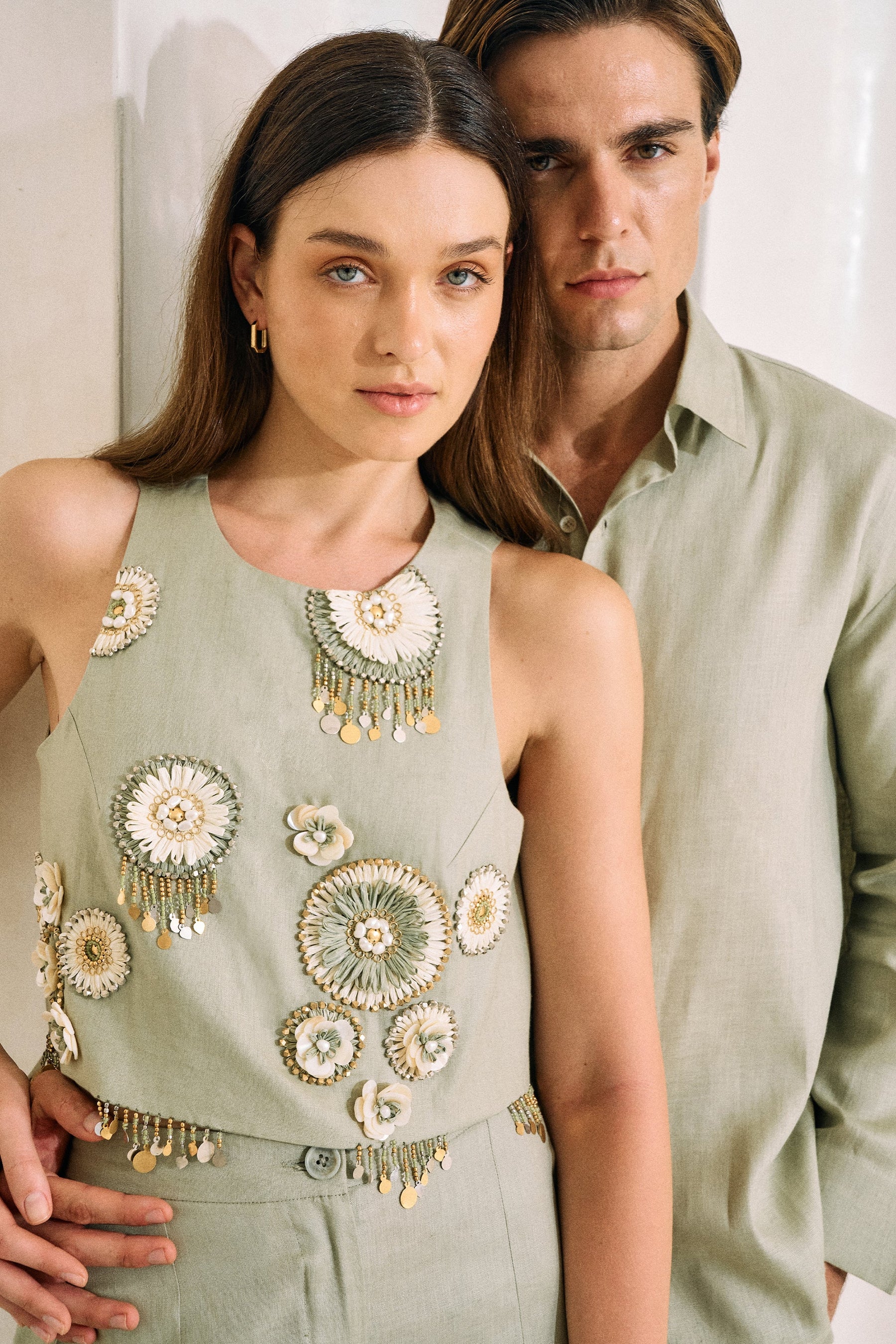 Sage Elsewhere Organic Linen Top