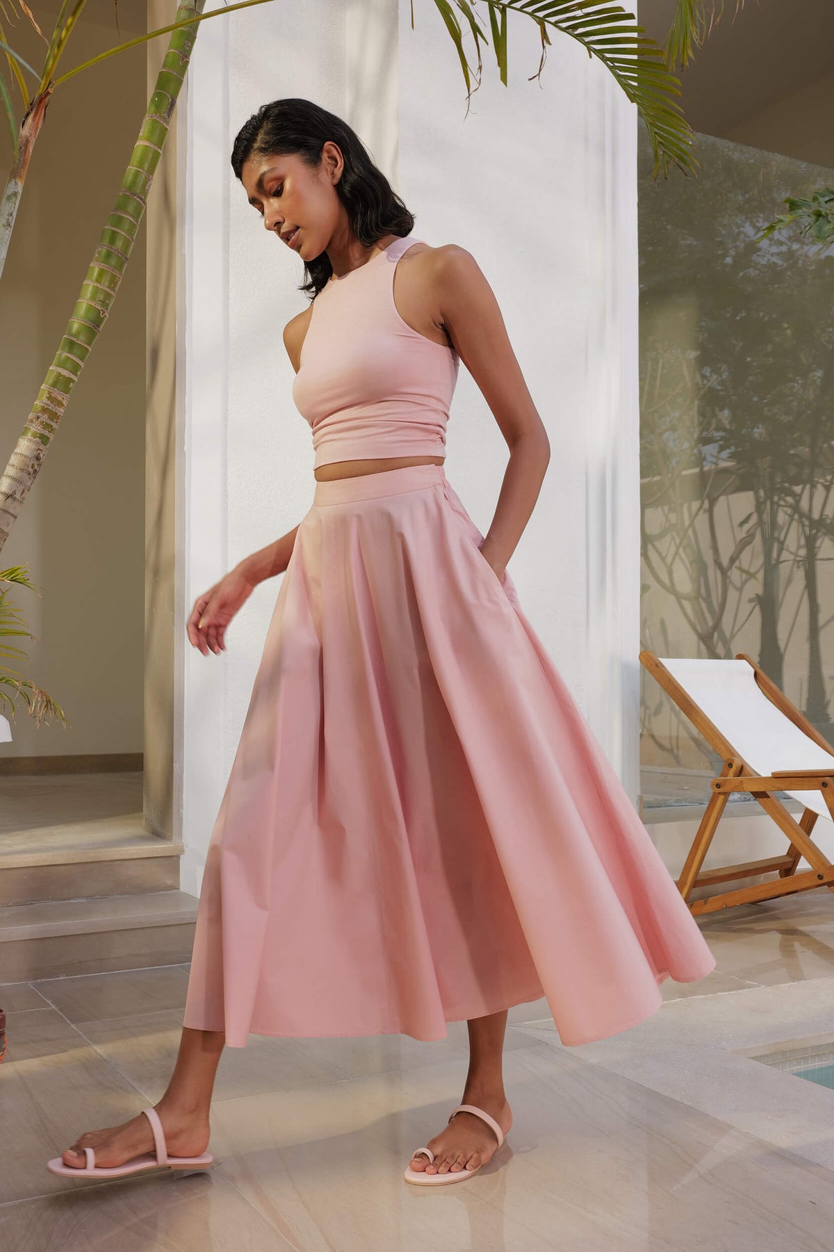 Sicily Skirt (Dusty Pink)