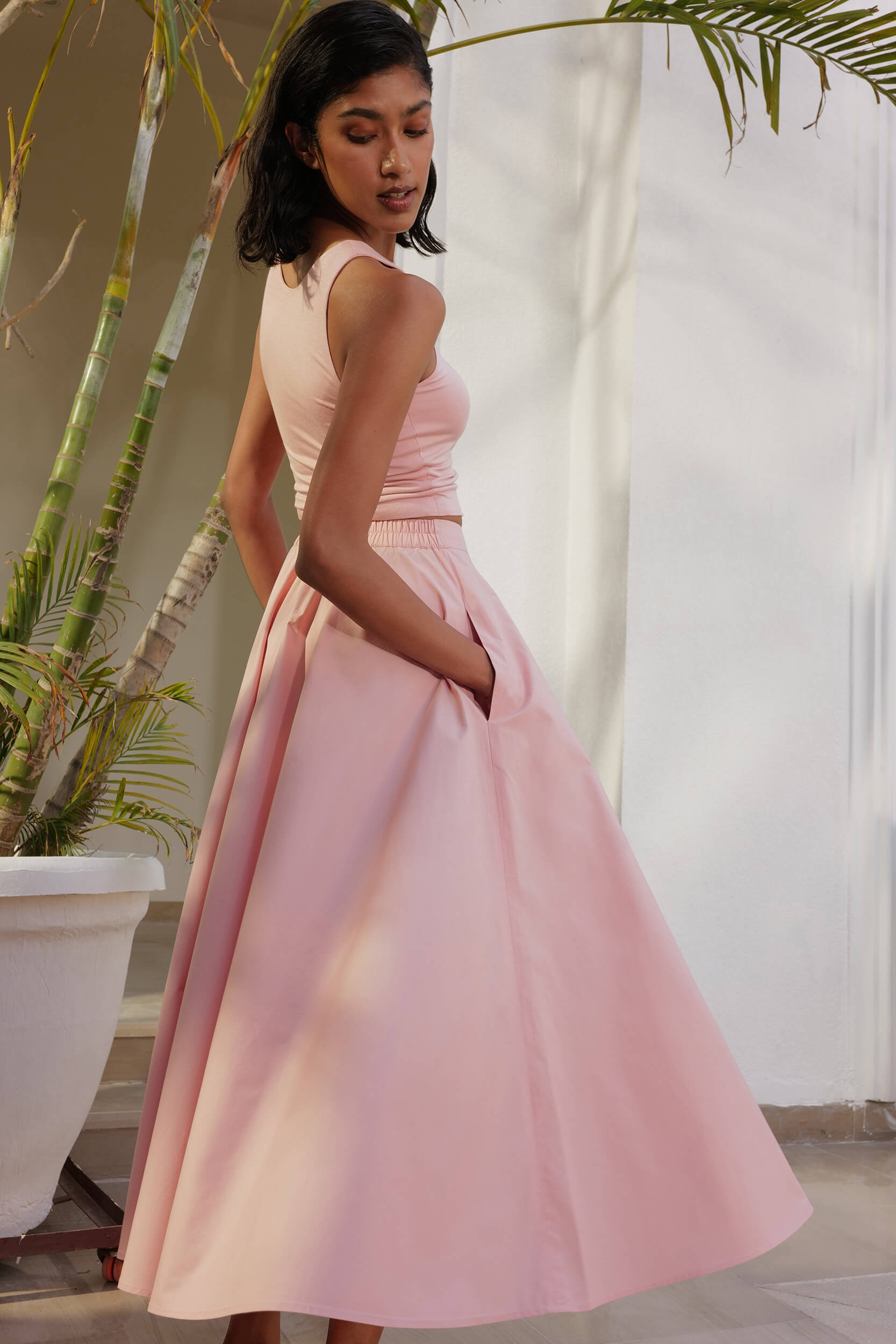 Sicily Skirt (Dusty Pink)