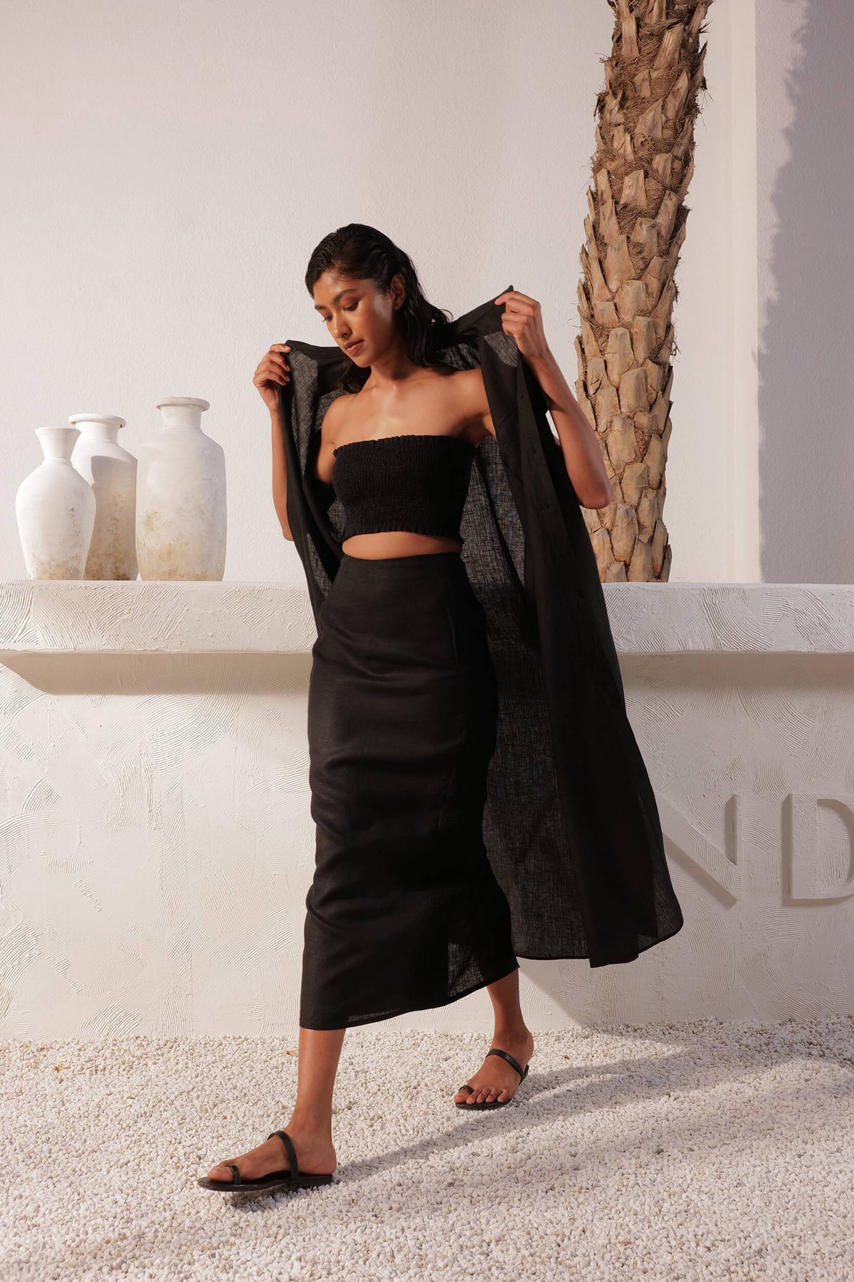 Sand Basic Tube Top (Black)