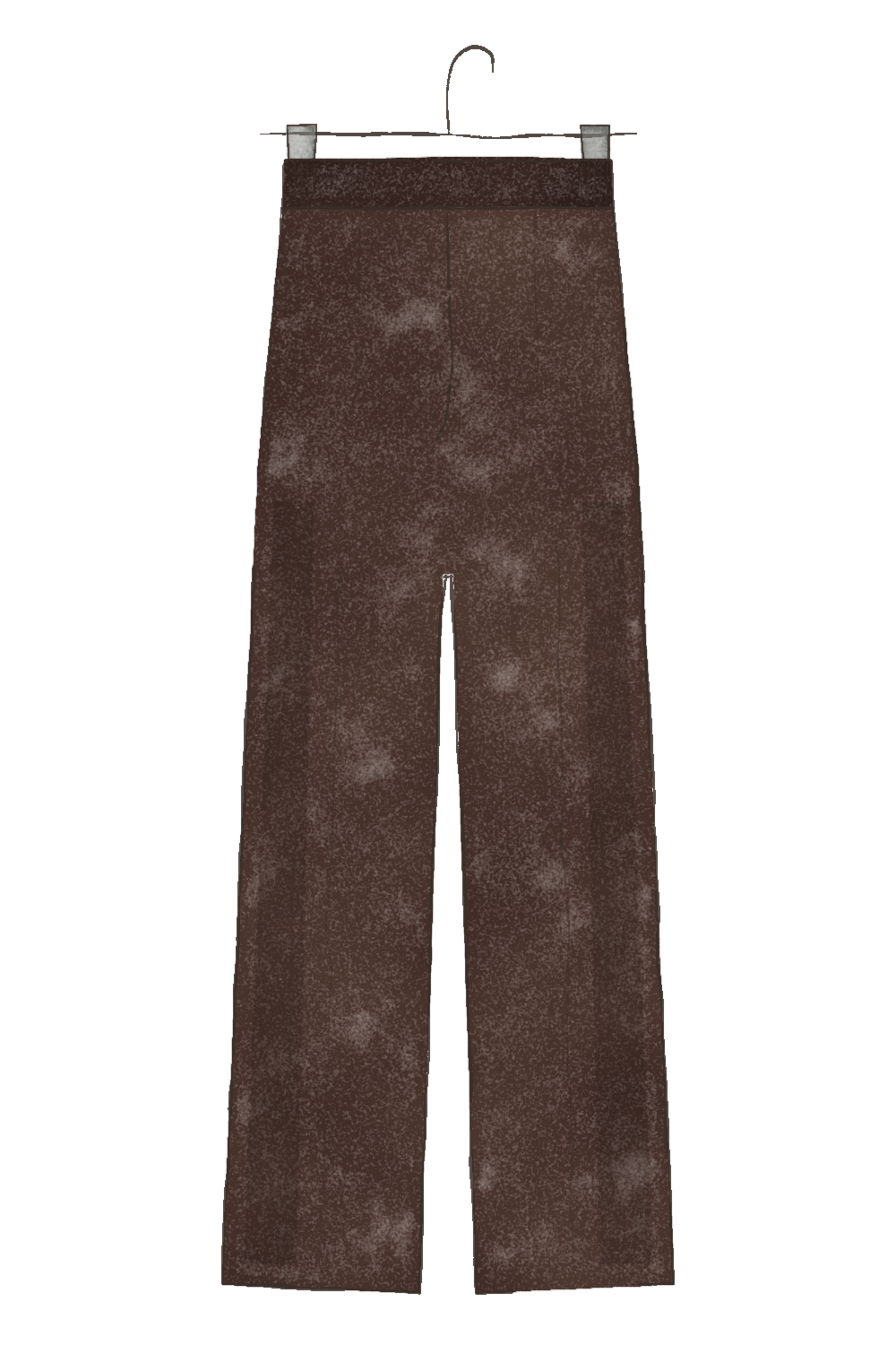 First Frost Woollen Pants (Cocoa), illustrated on the clothesline
